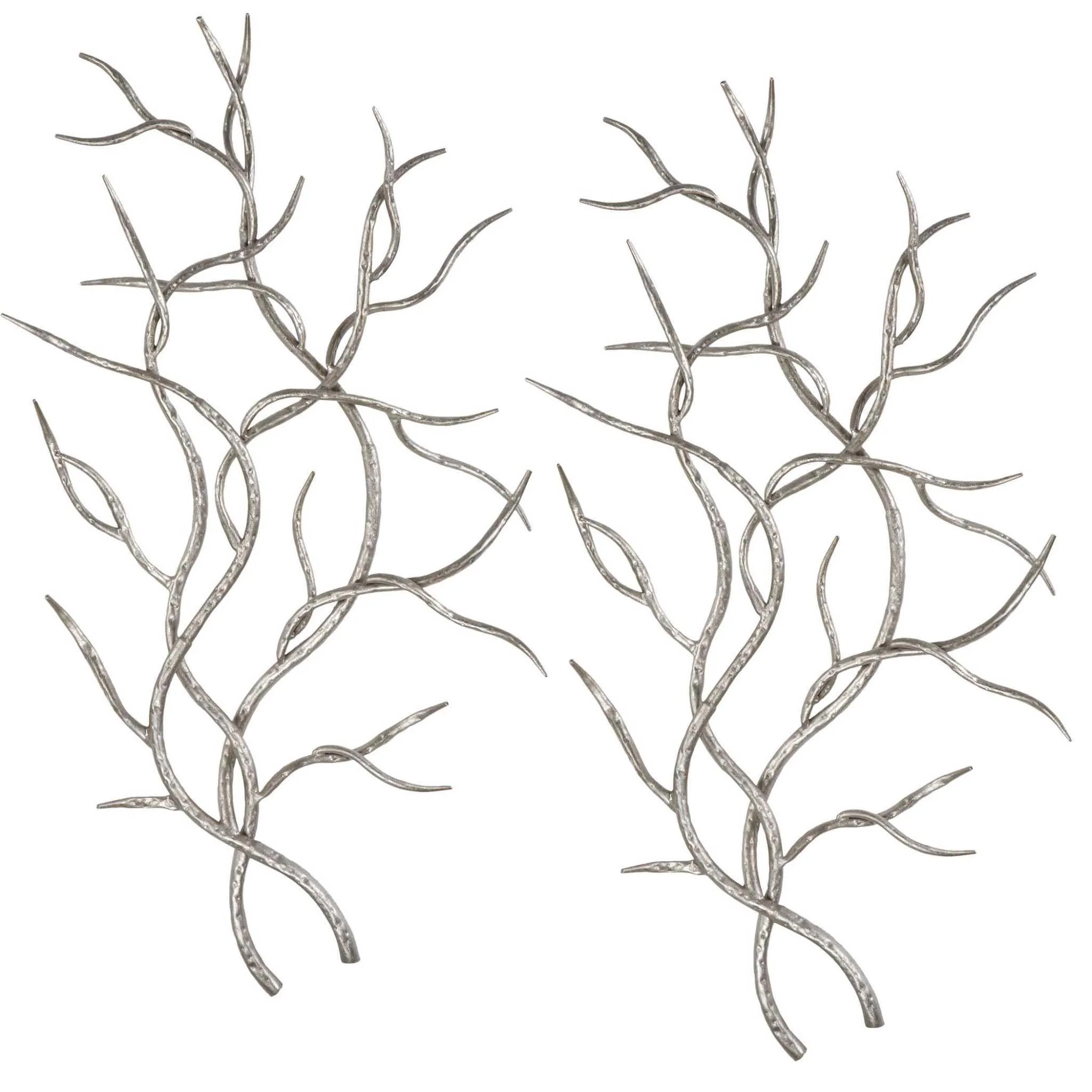 SILVER BRANCHES WALL ART SET OF 2 - Remutear