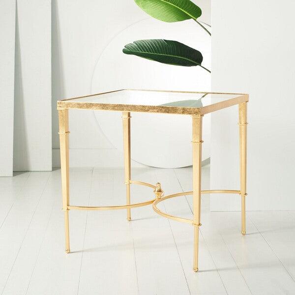 MENDEZ GOLD LEAF ACCENT TABLE - Remutear