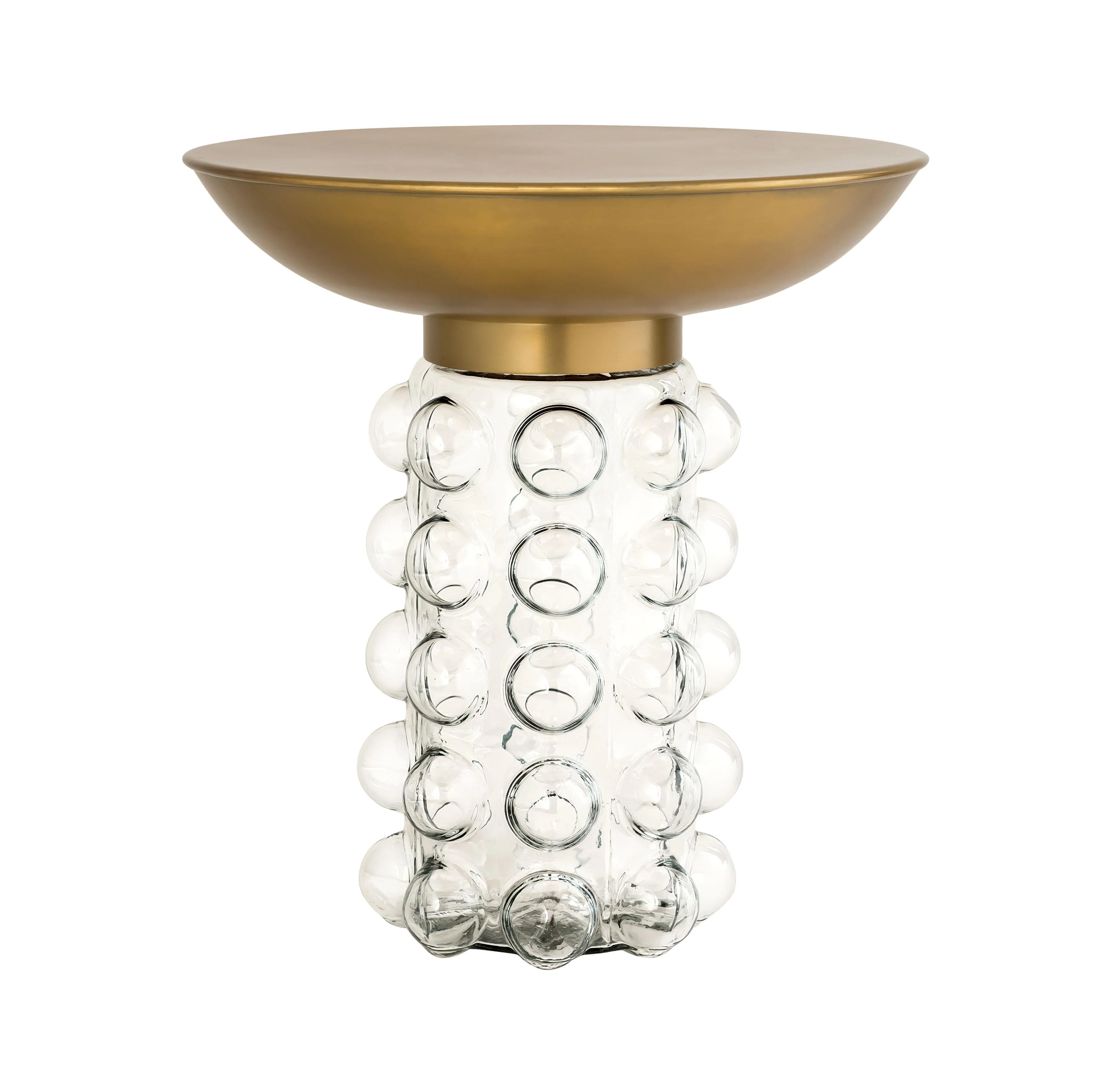 Bubble Glass/Brass Side Table - Remutear