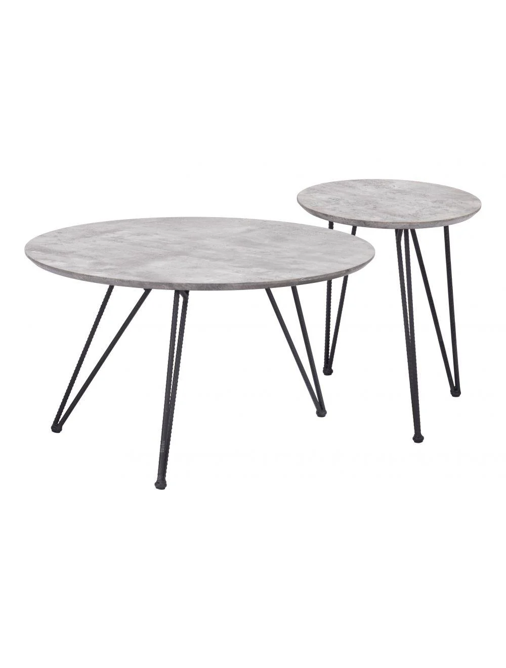 Kerris Coffee Table Set Gray & Black - Remutear