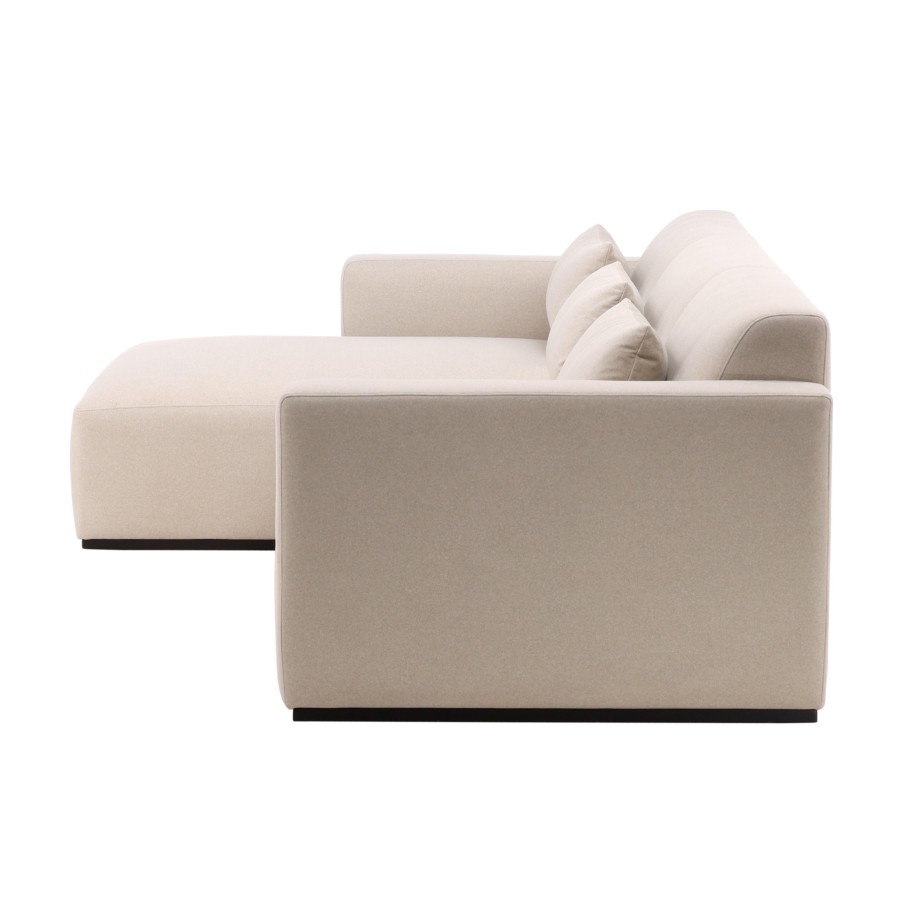 Brooklyne Left Chaise Sectional Cream - Remutear