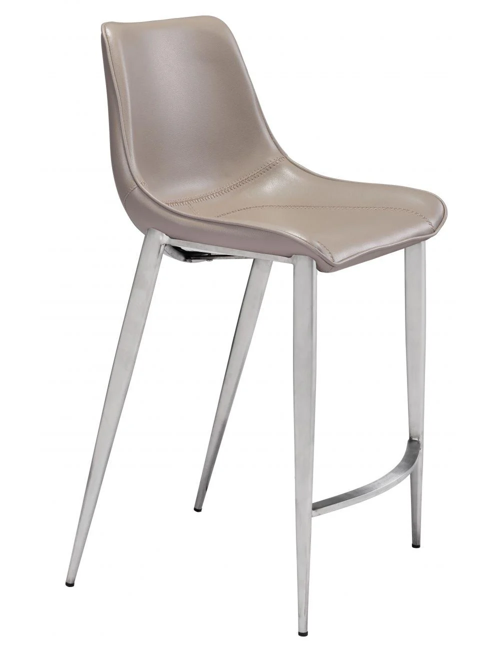 Magnus Counter Chair (Set of 2) Gray & Silver - Remutear