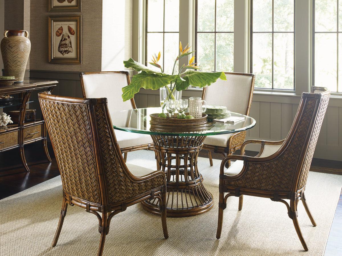 Bali Hai Latitude Dining Table With 54 Inch Glass Top - Remutear