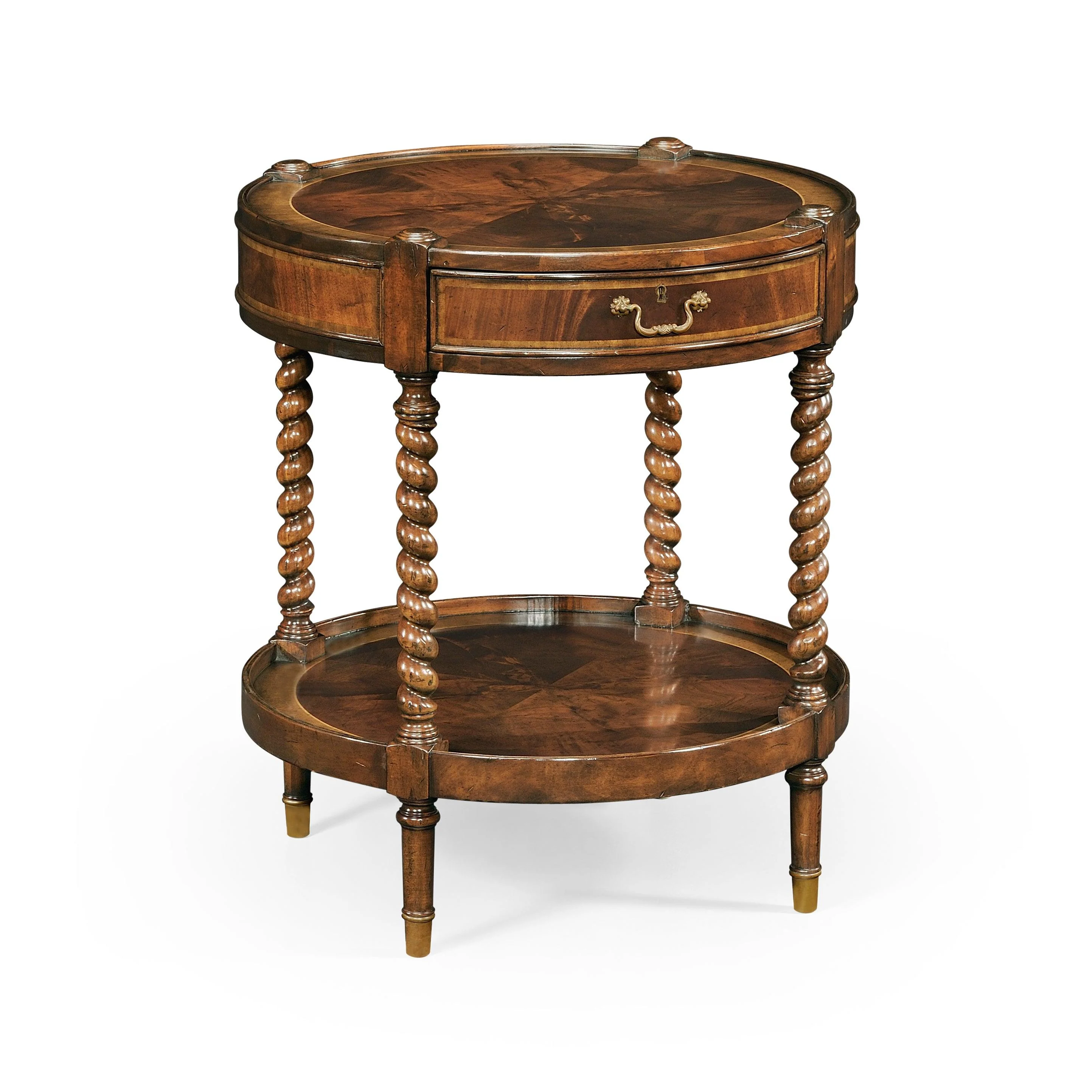 Regency Style Mahogany Round Side Table - Remutear