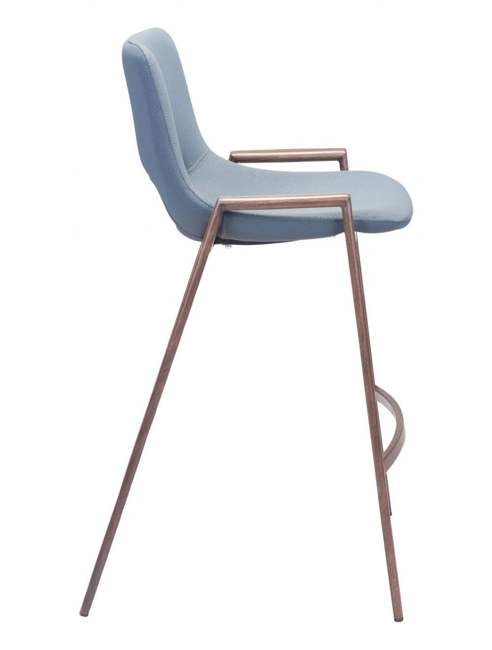 Desi Counter Chair (Set of 2) Gray & Walnut - Remutear