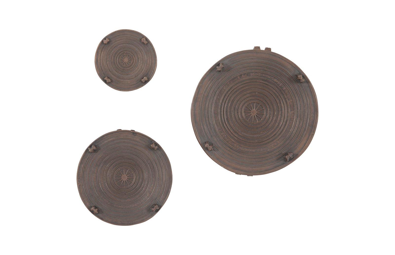 Laotian Rain Drums, Set of 3, Bronze - Remutear