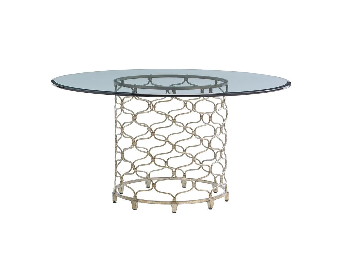 Laurel Canyon Bollinger Round Dining Table With 60 Inch Glass Top - Remutear