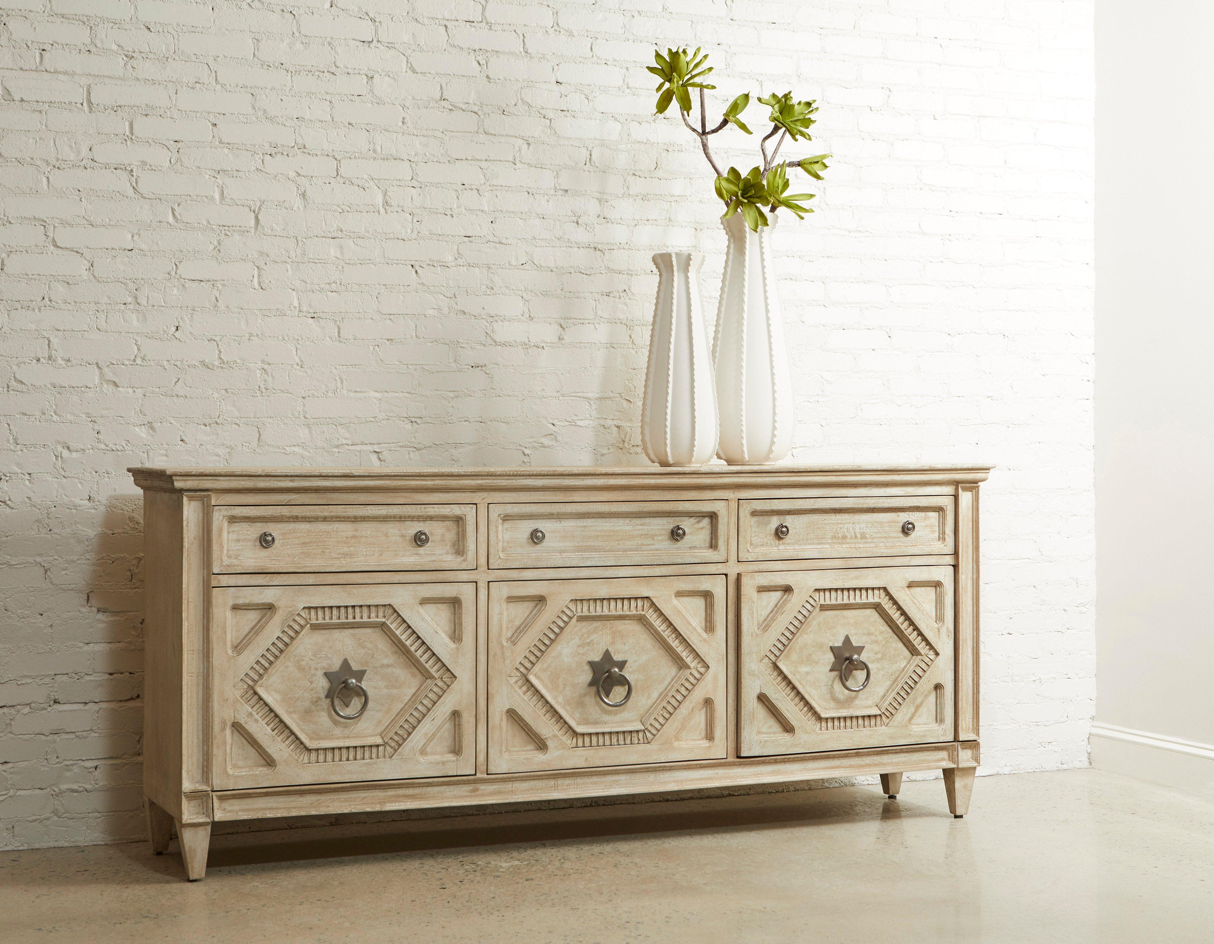 3-Door Entertainment Console with Storage Drawers - Remutear