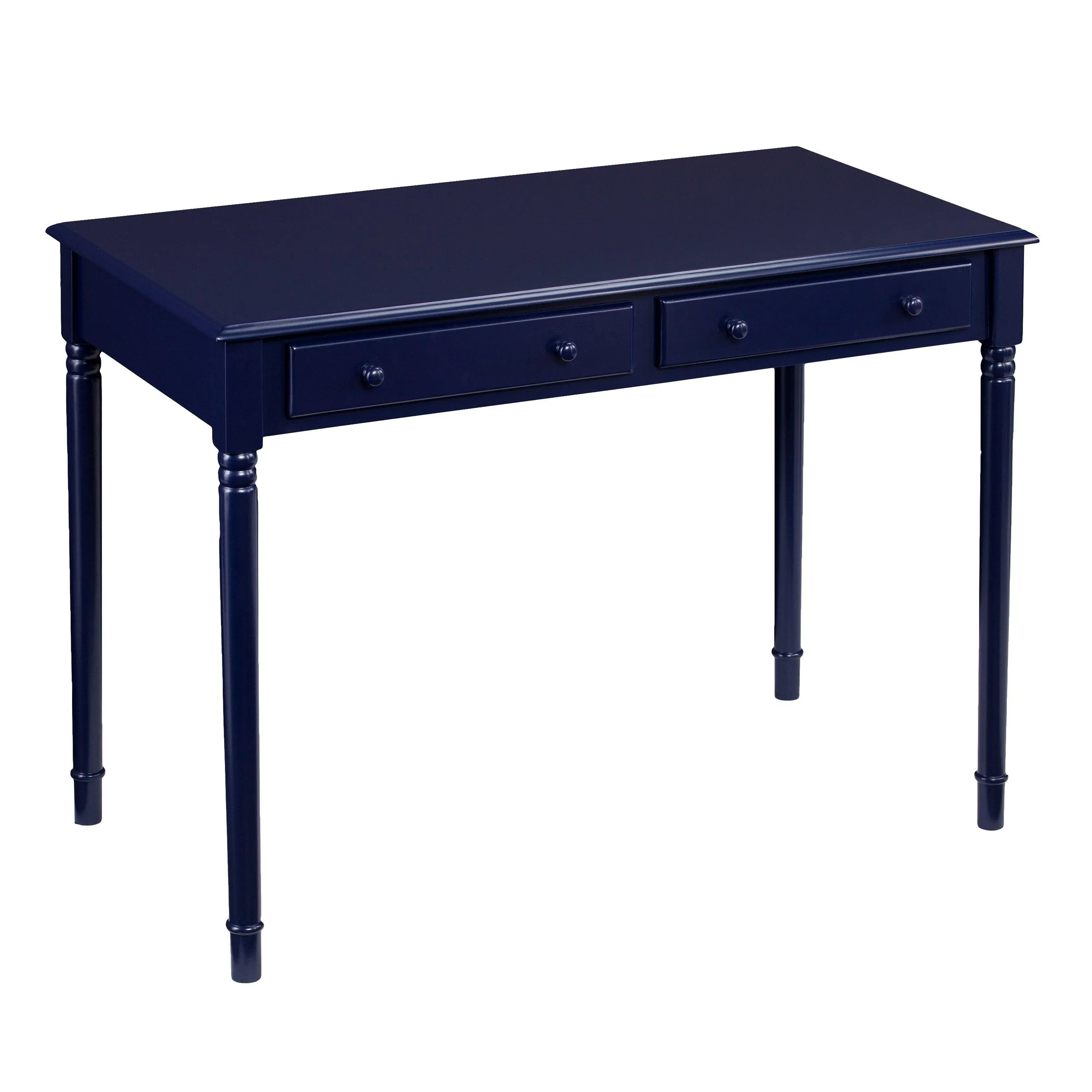 Janice Farmhouse 2-Drawer Writing Desk - Navy - Remutear