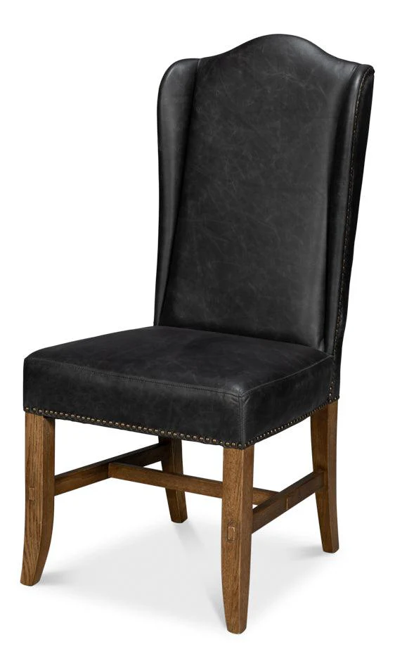 Mercado High Back Dining Chair - Black - Set of 2 - Remutear