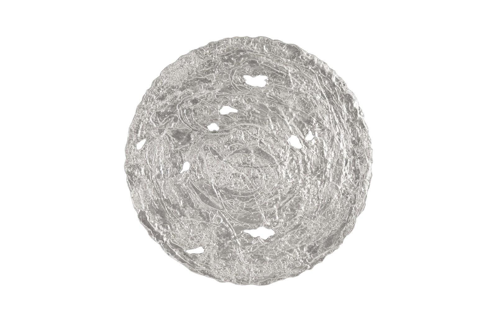 Molten Wall Disc, Large, Silver Leaf - Remutear