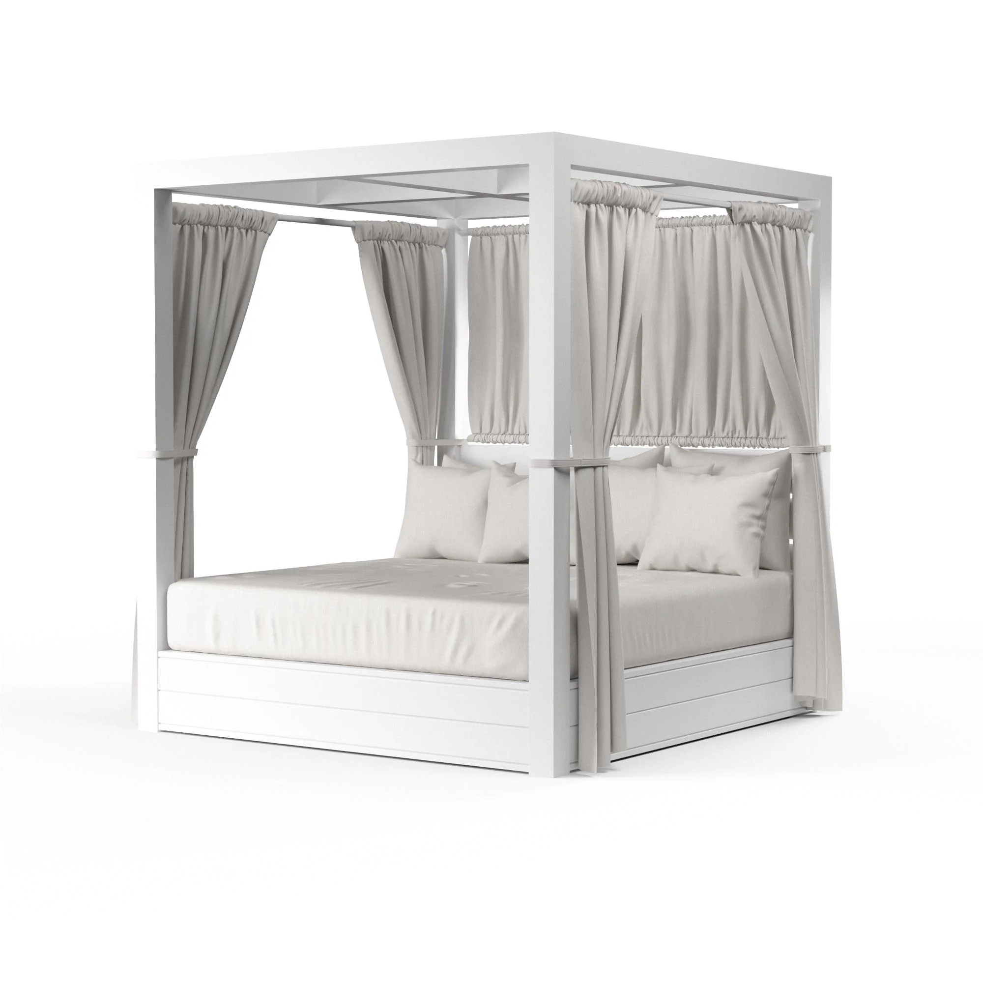 Newport Resort King Daybed in Cast Silver, No Welt - Remutear