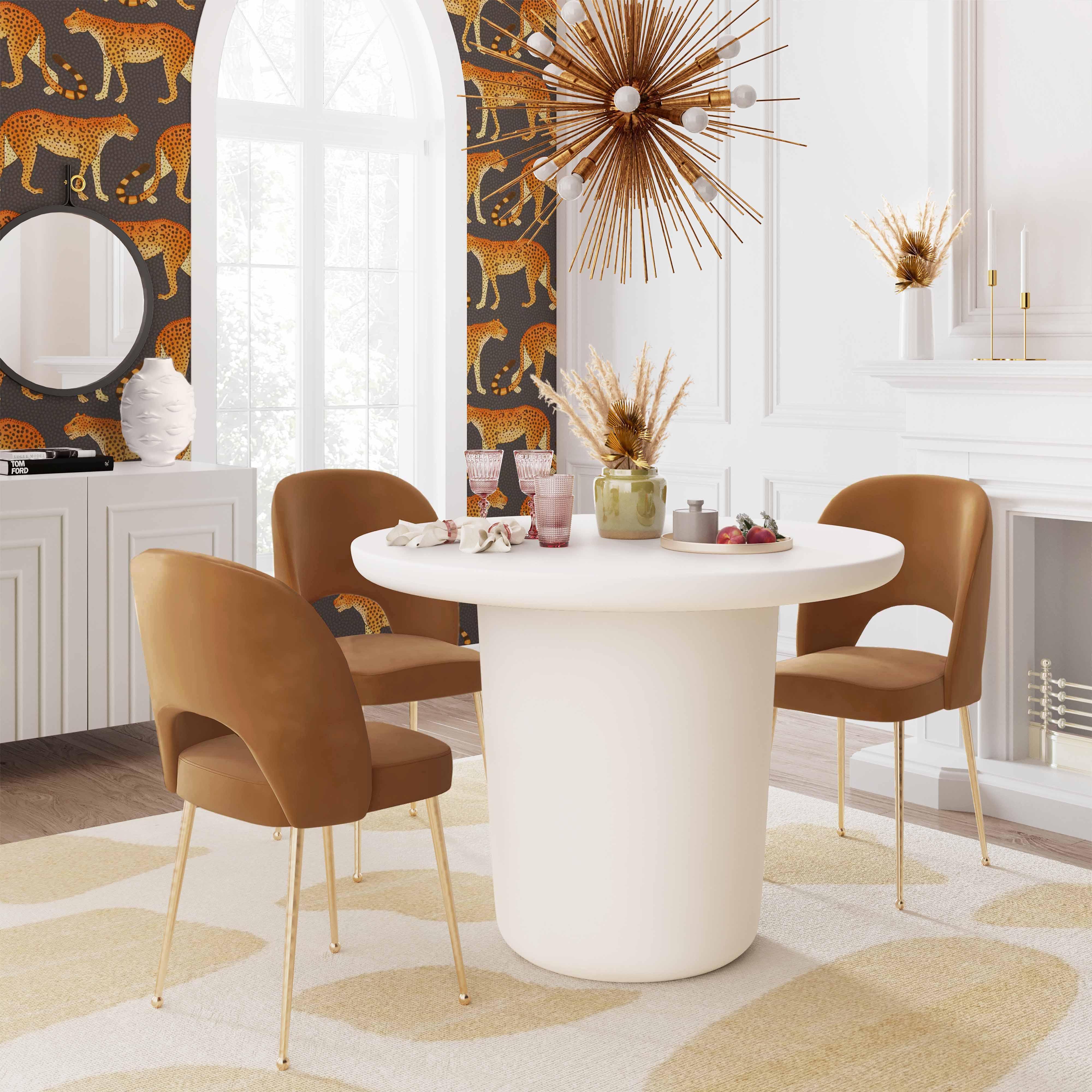 Swell Cognac Velvet Chair - Remutear