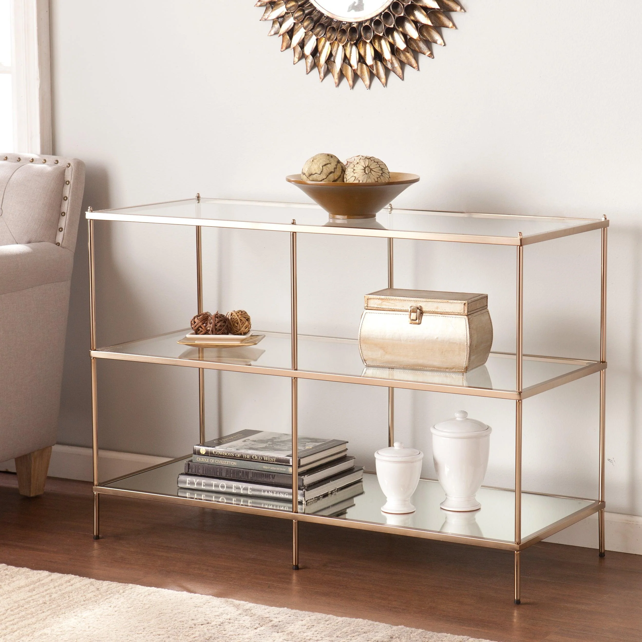 Knox Glass Console Table - Copper - Remutear
