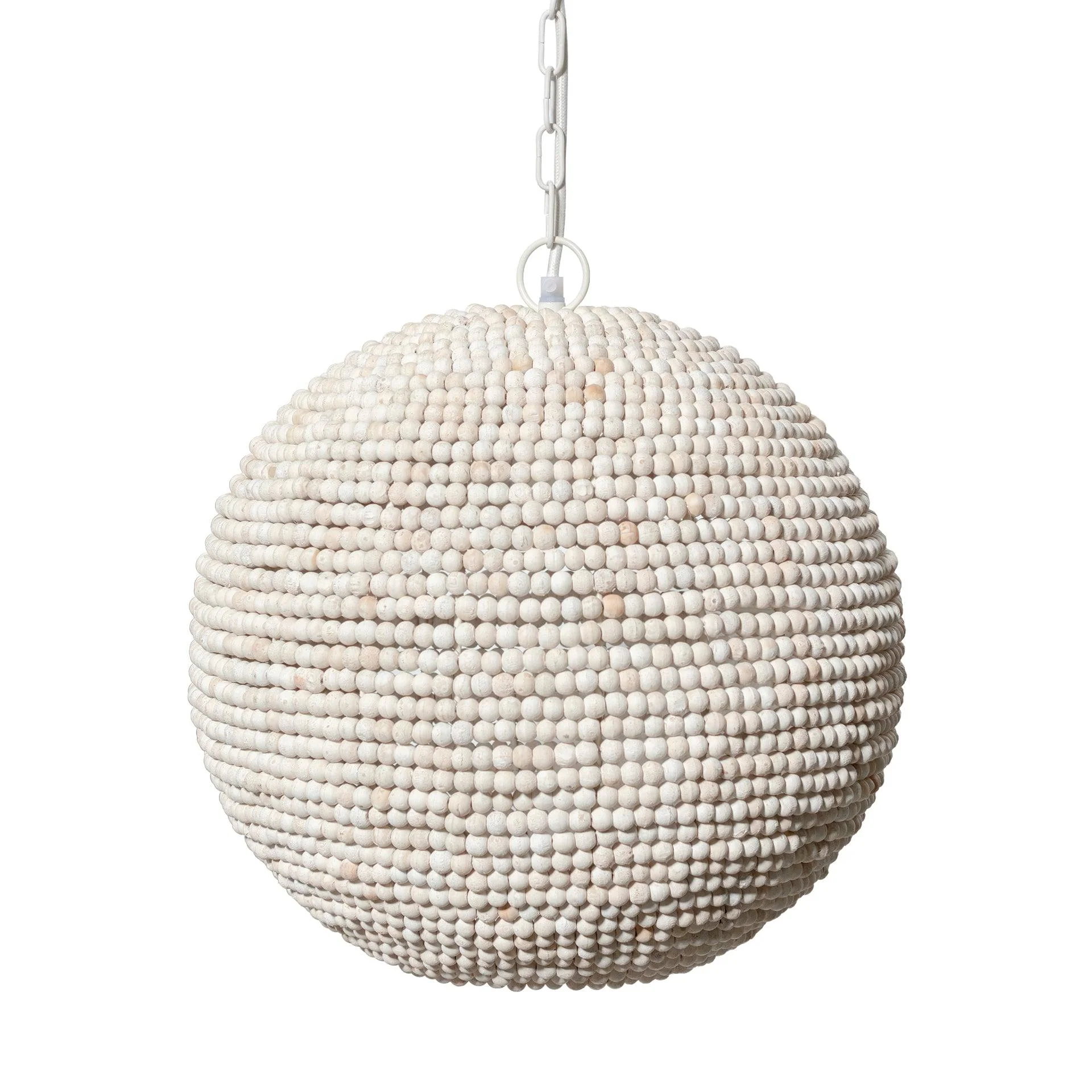 Theta Wood Beaded Pendant Light - Remutear