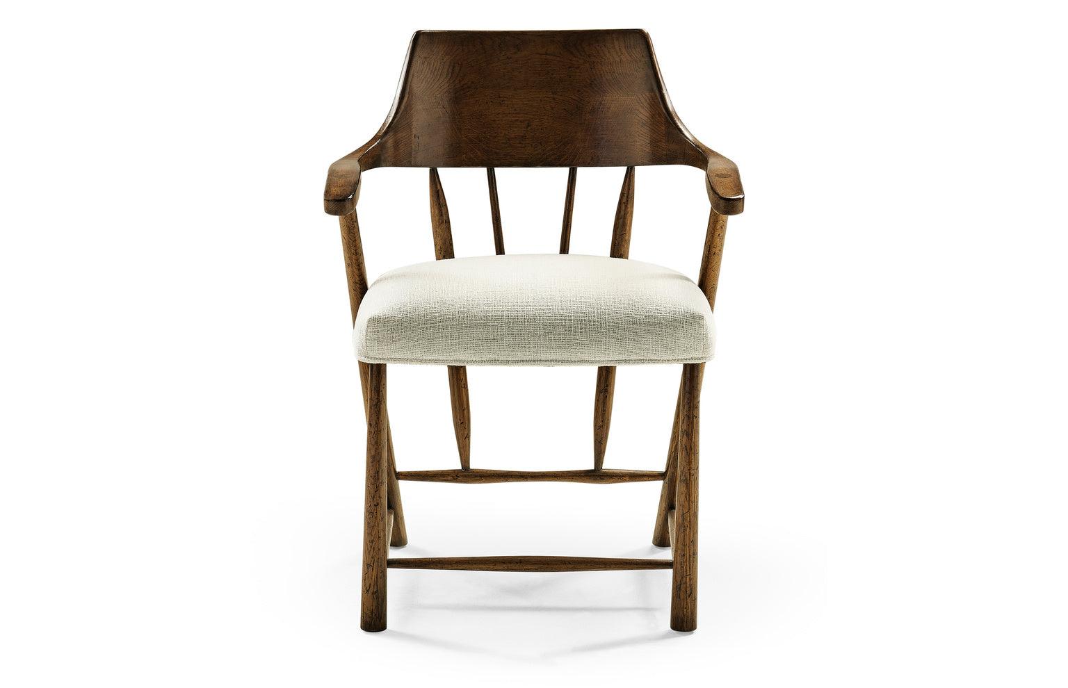 Casual Accents Tudor Oak Captains Chair, Shambala - Remutear