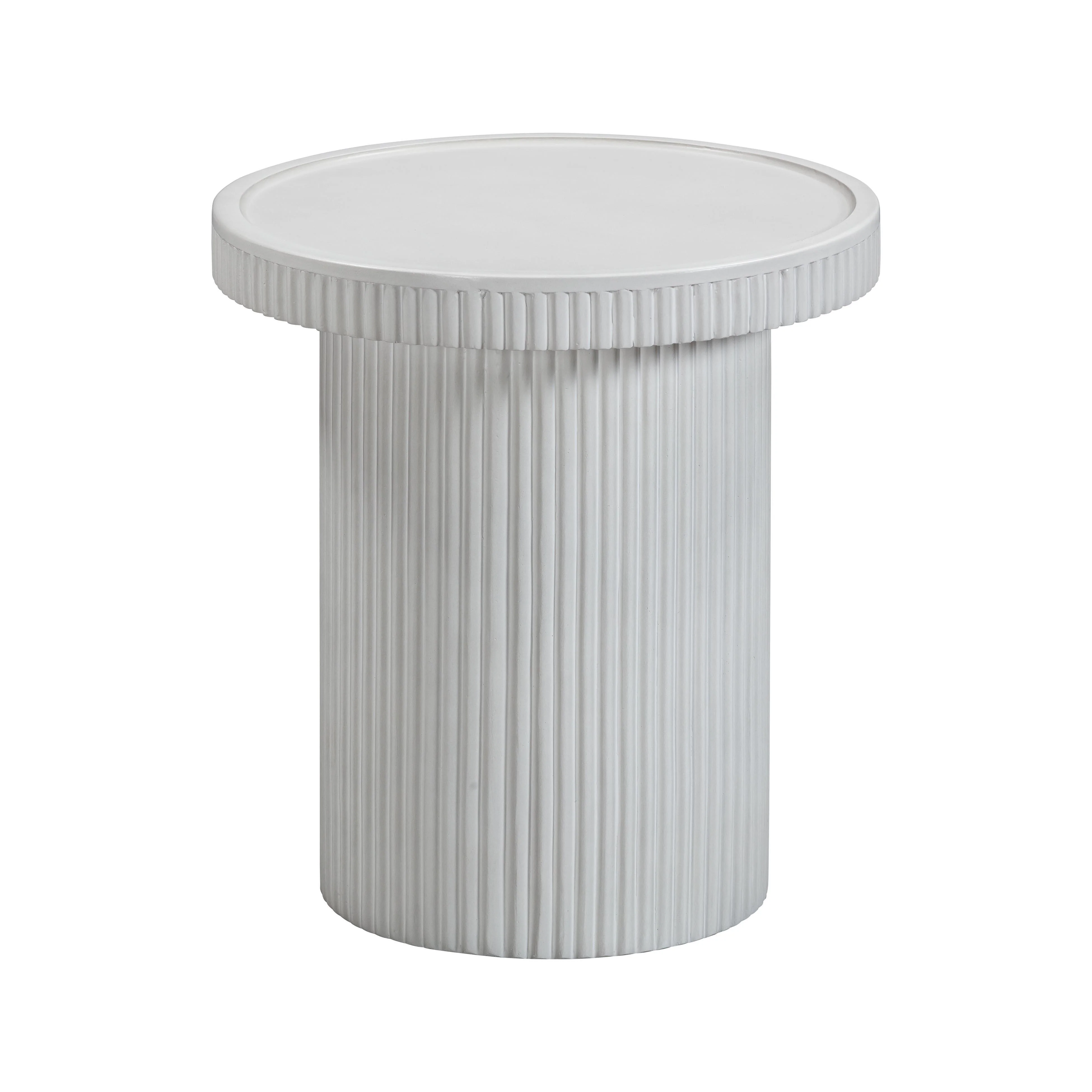 Darcy White Concrete Side Table - Remutear