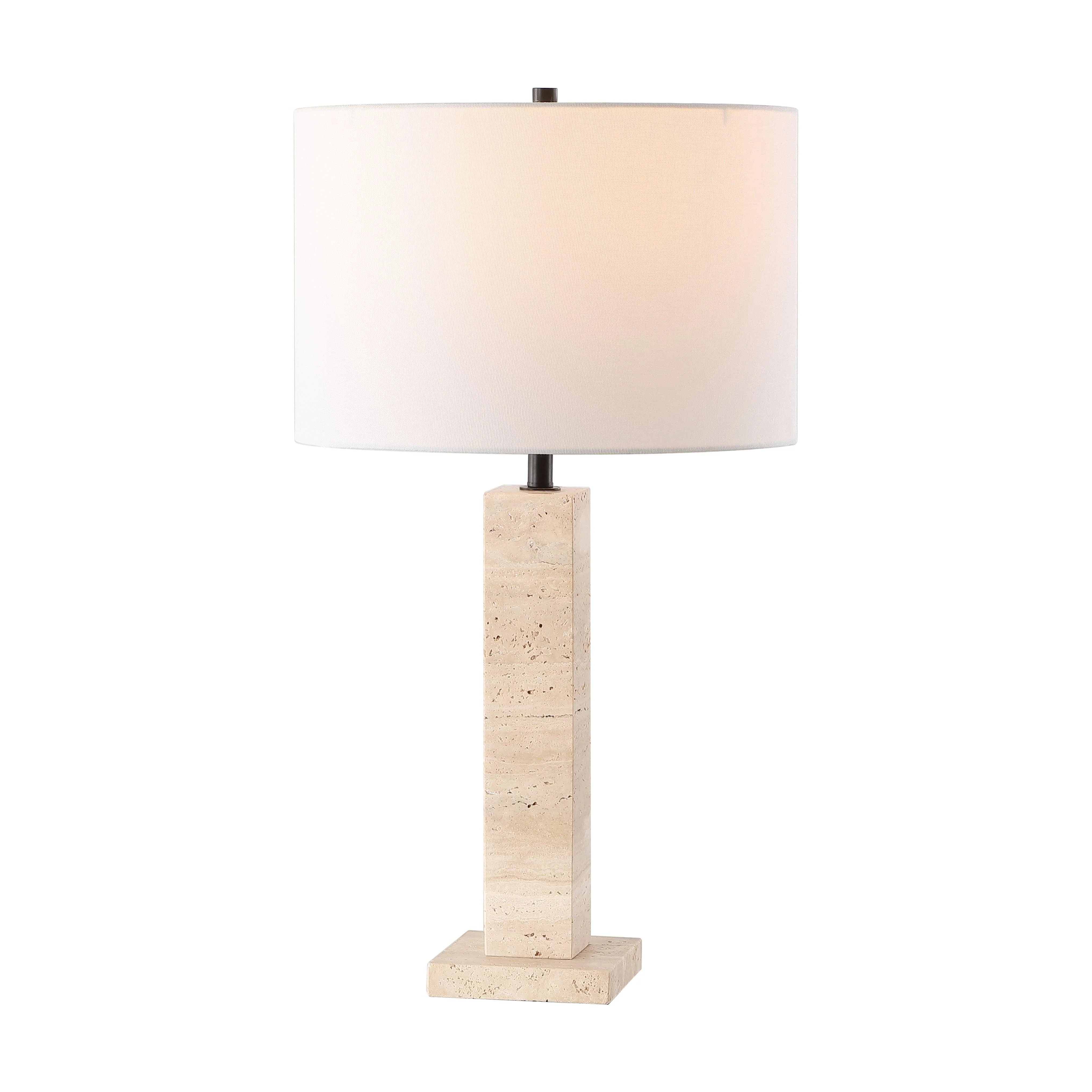 HANNABETH TRAVERTINE TABLE LAMP - Remutear