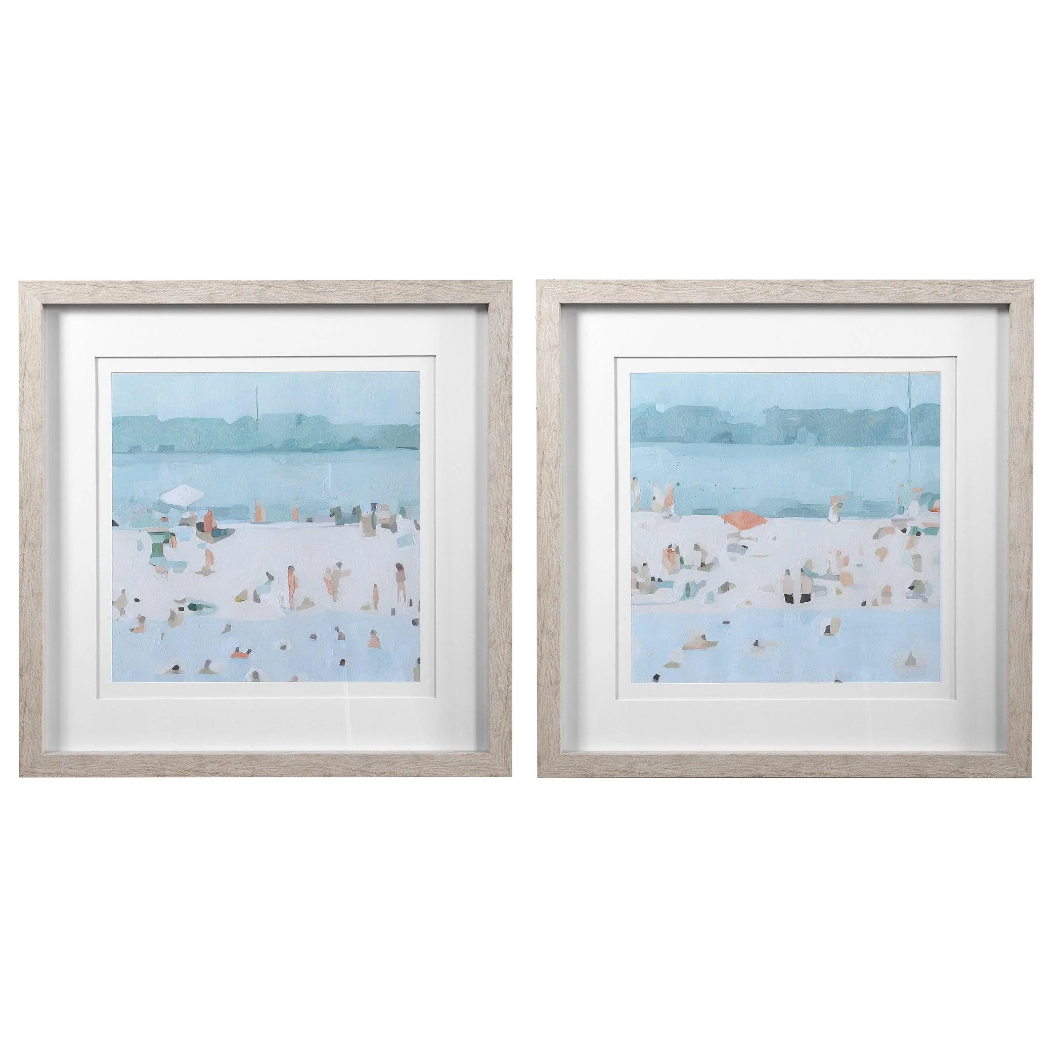 SEA GLASS SANDBAR FRAMED PRINTS, SET/2 - Remutear