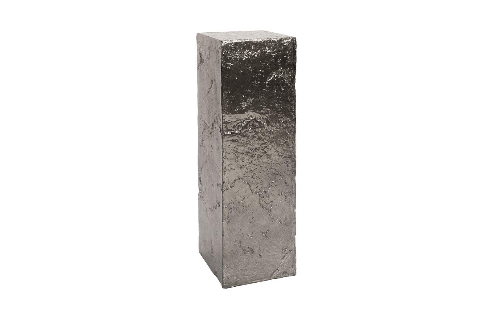 Slate Pedestal, Large, Liquid Silver - Remutear