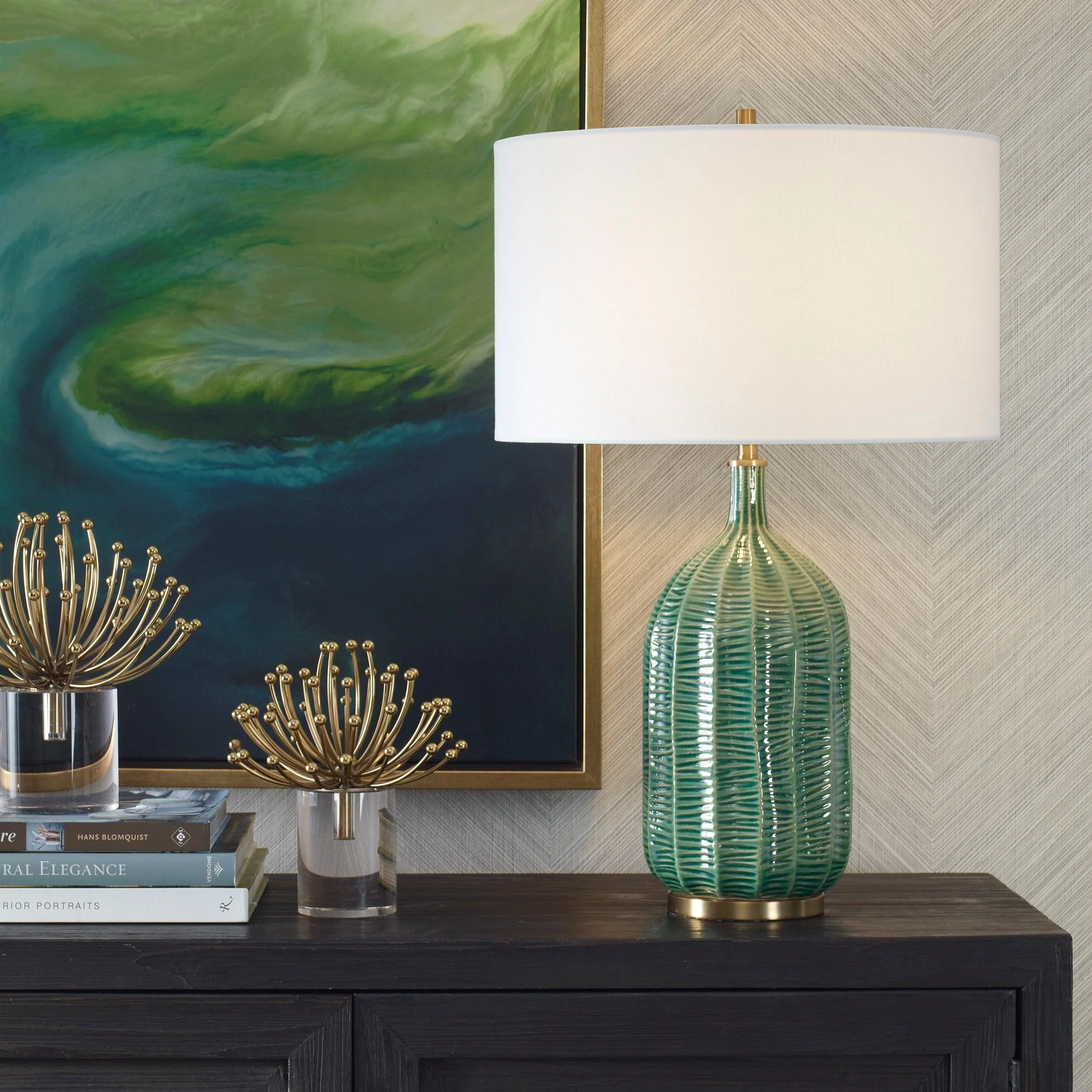 Bixby Green Table Lamp - Remutear