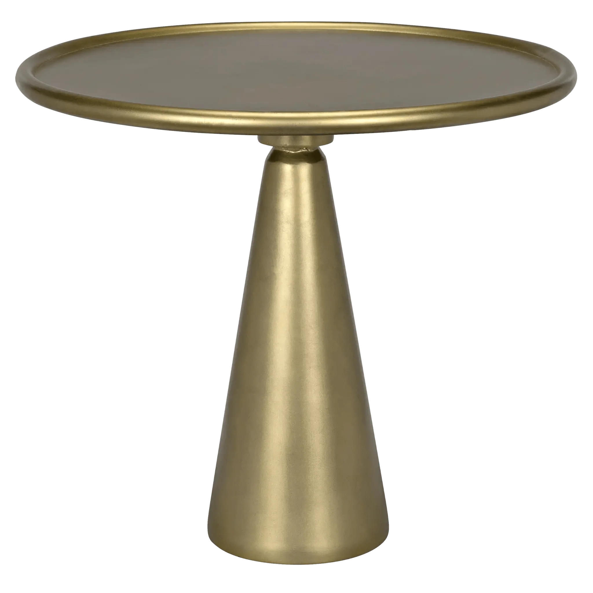 Hiro Short Side Table, Metal with Brass Finish - Remutear