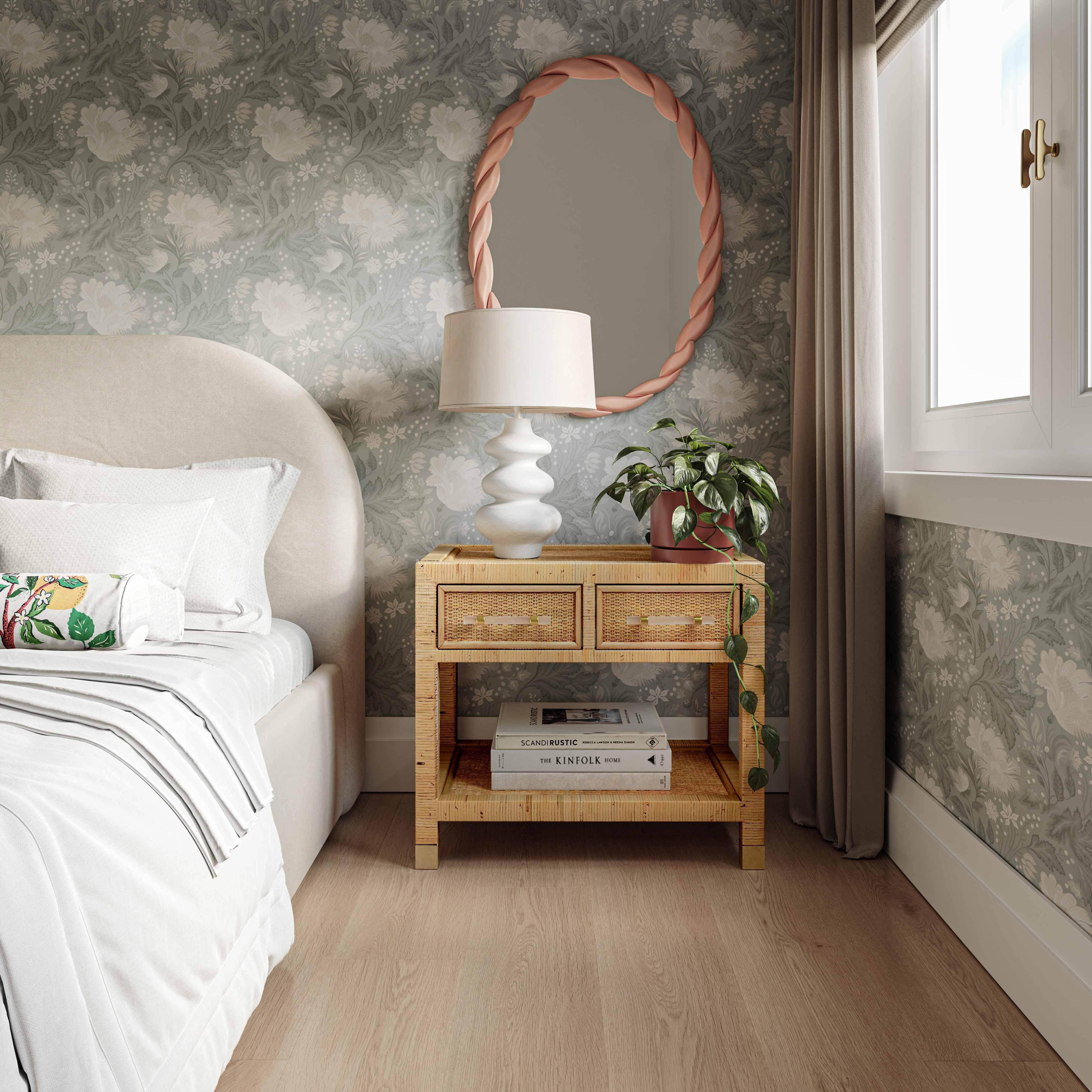 Amara Natural Rattan Nightstand - Remutear