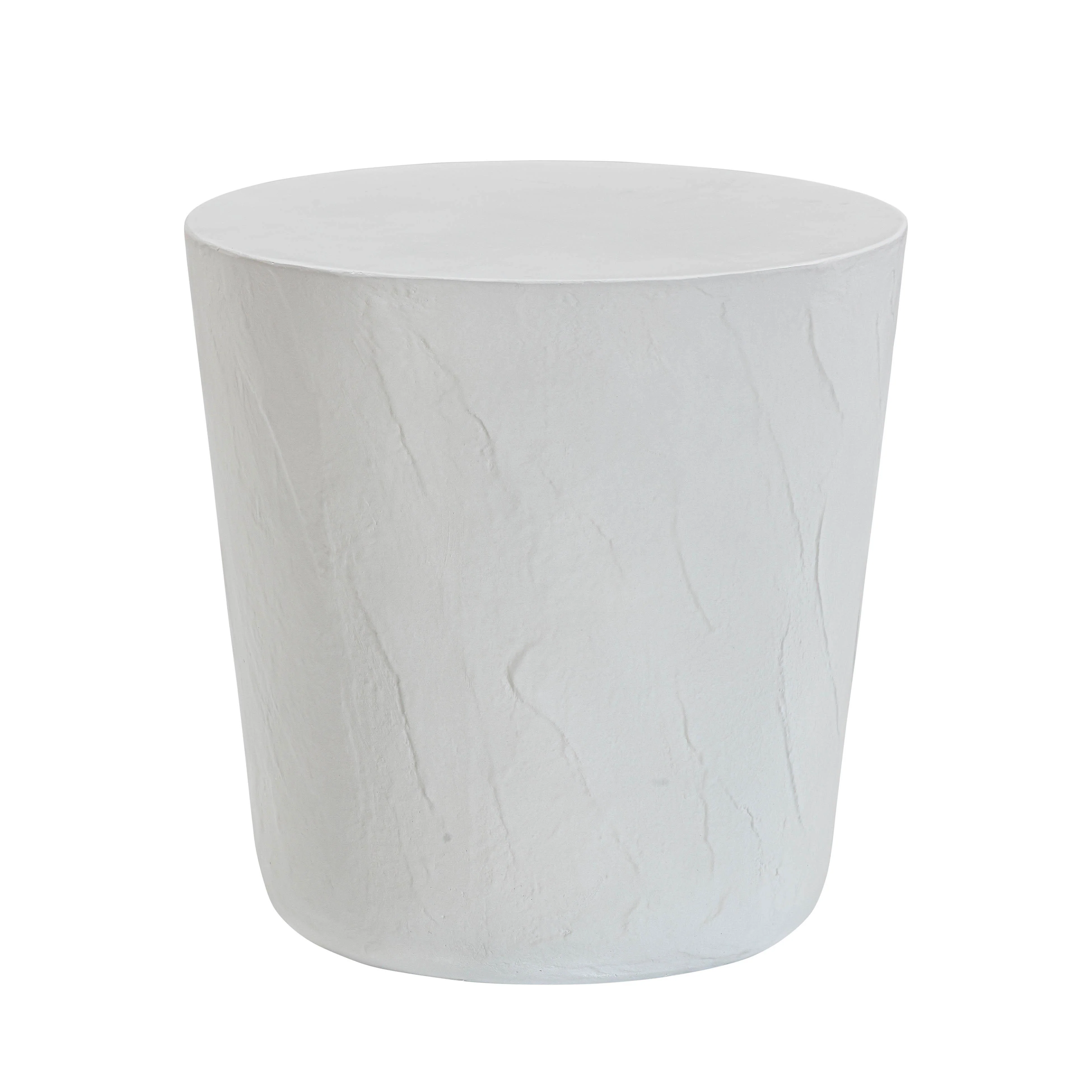 Margot Light Grey Faux Plaster Indoor / Outdoor Concrete Stool - Remutear