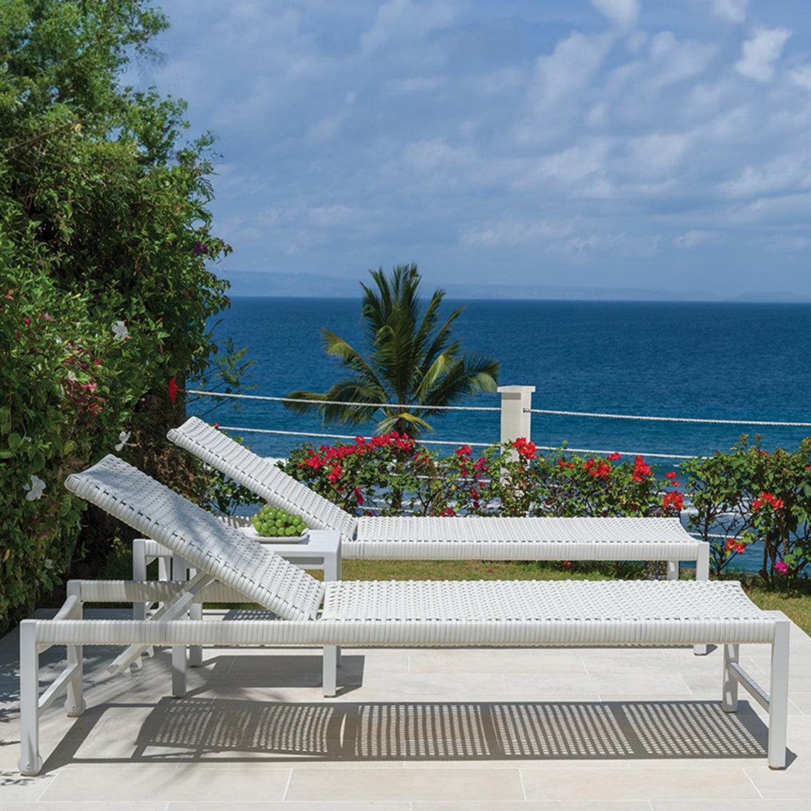 Catherine Adj. Chaise Lounge W/Wheels - Aluminum - Remutear