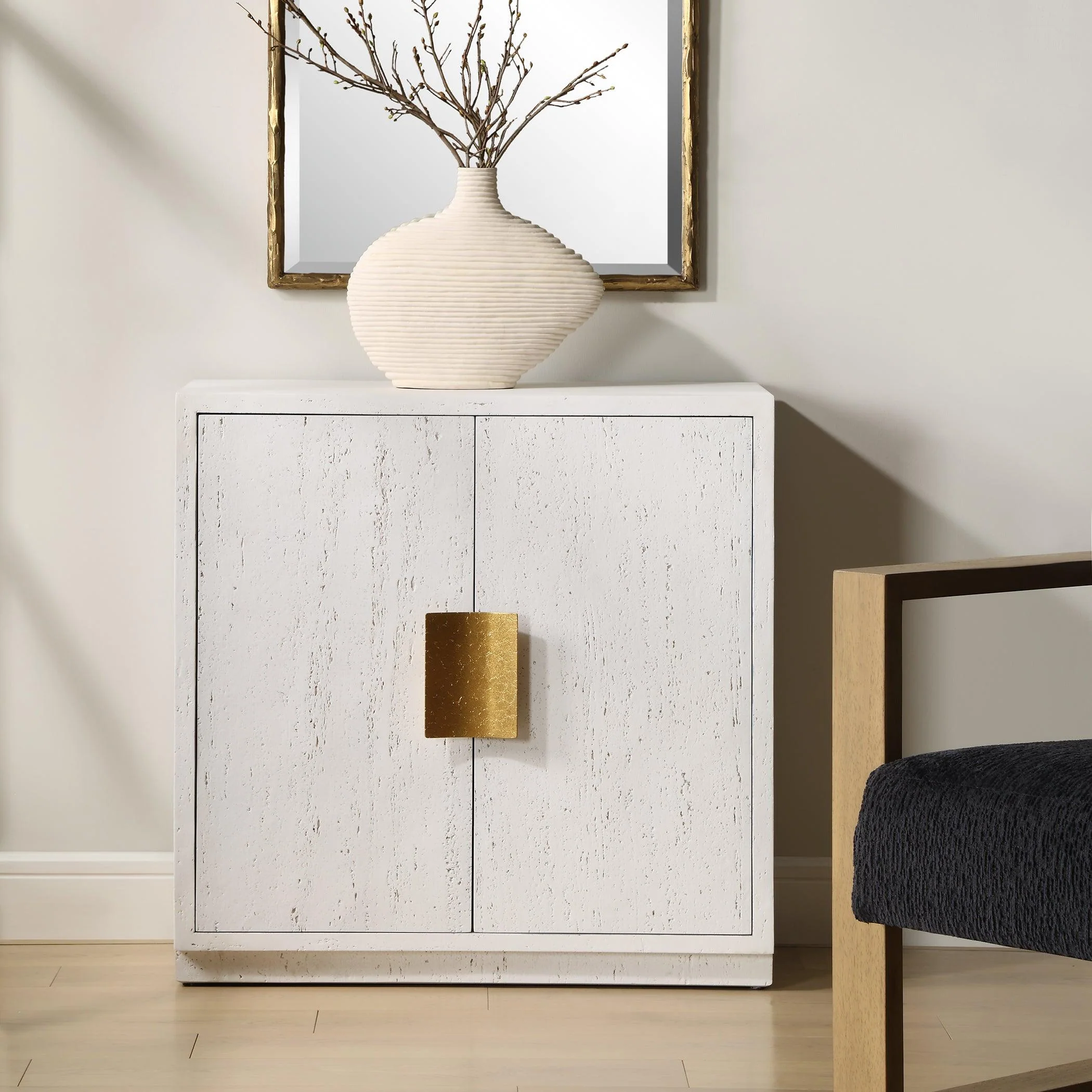 Emma 2 Door White Cabinet - Remutear