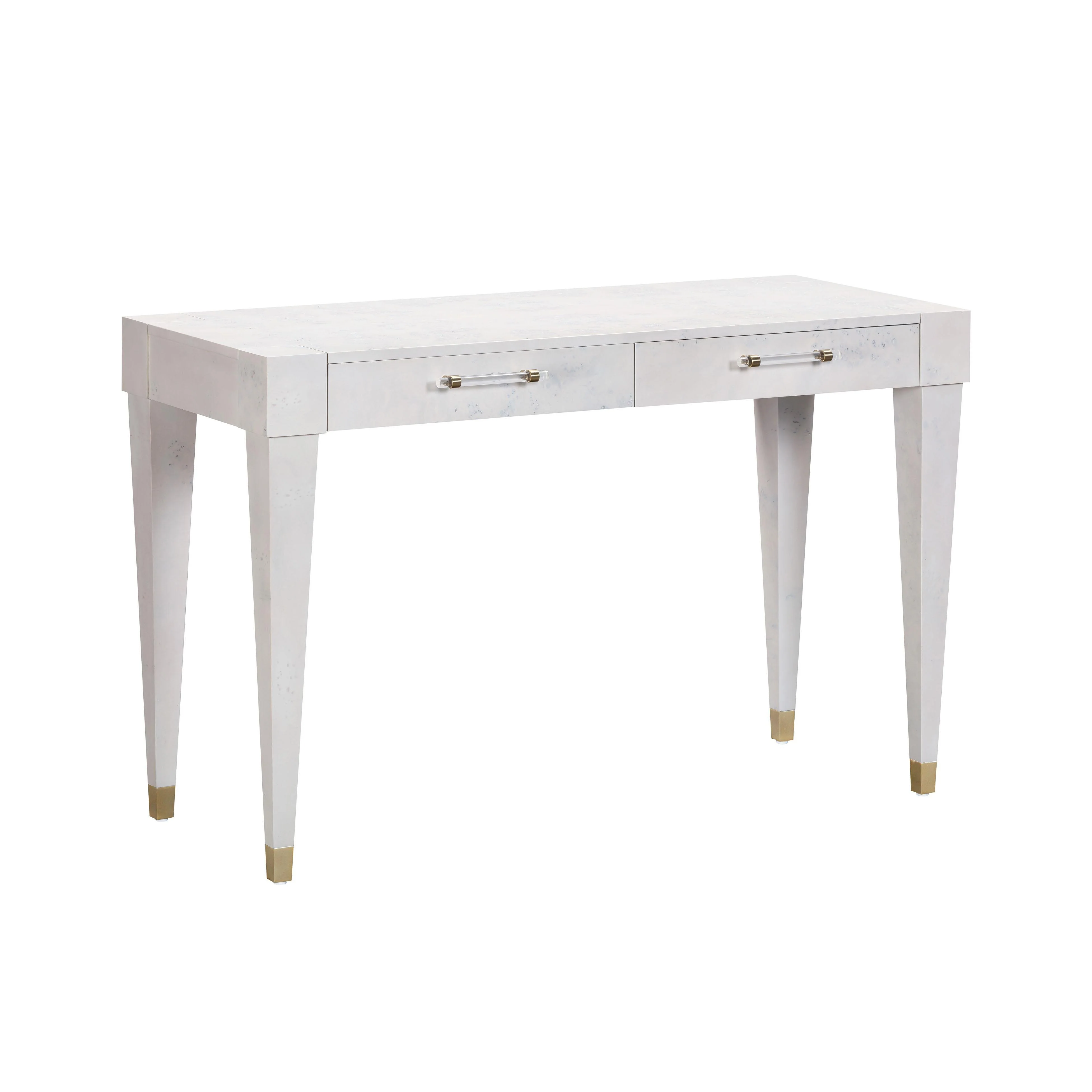 Brandyss White Burl Work Desk - Remutear