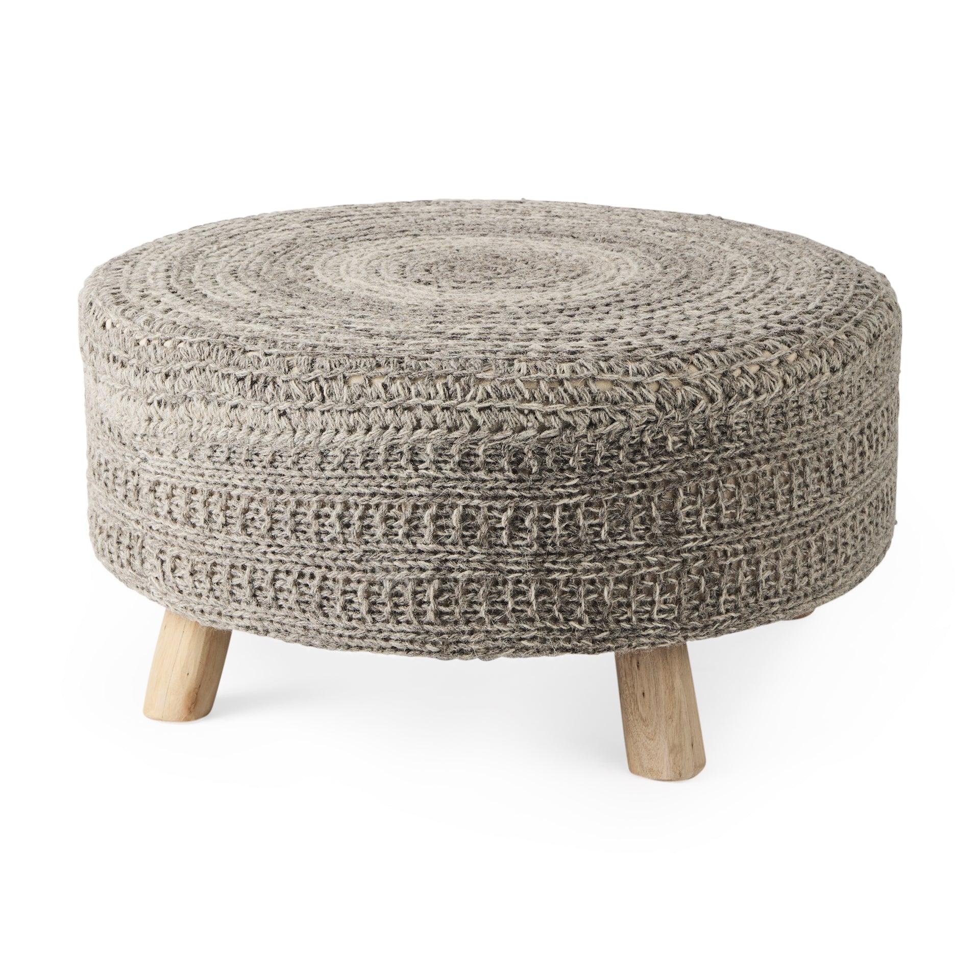 Bina 4 Legged Wool Stool - Remutear