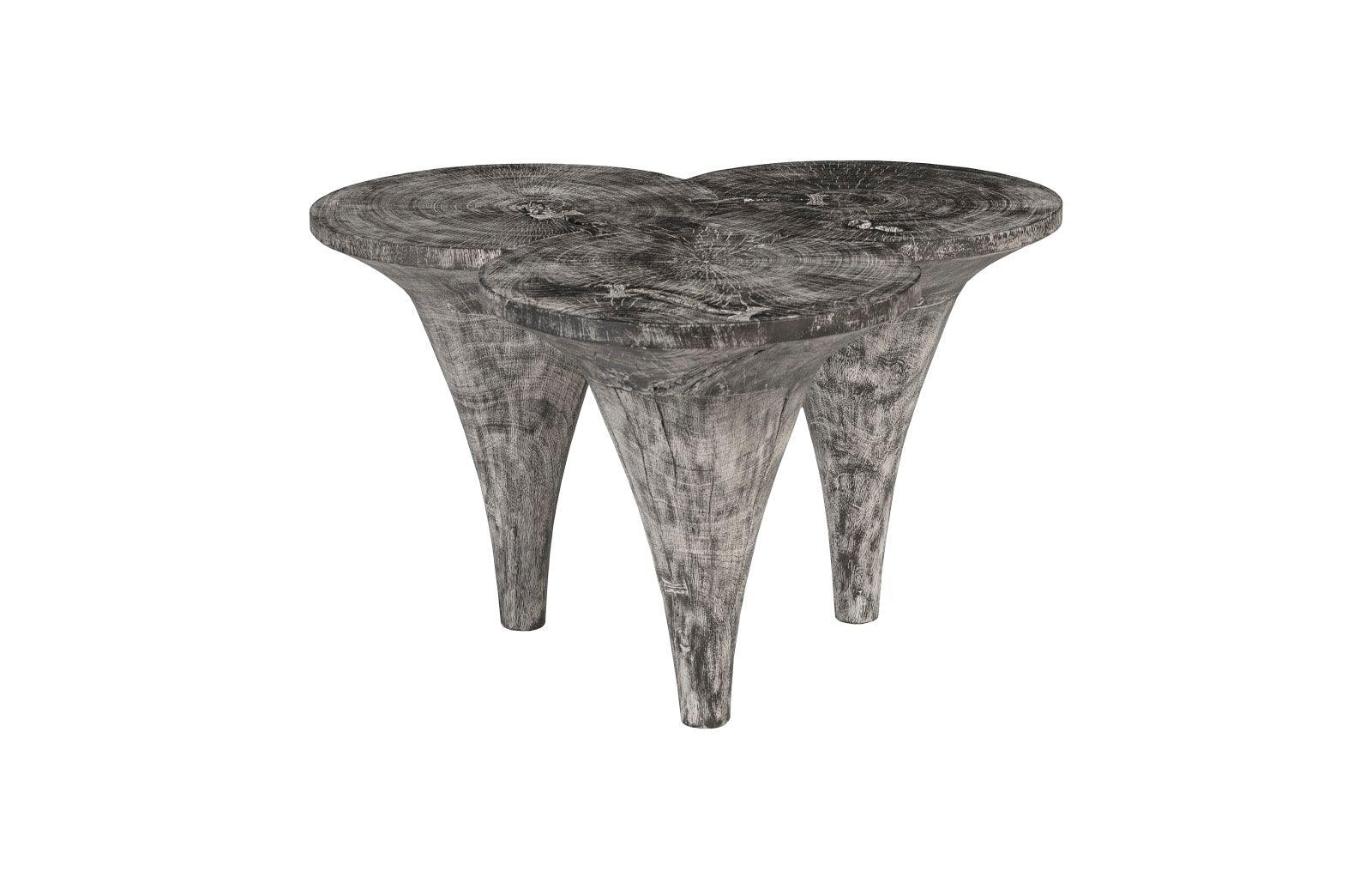 Marley Coffee Table, Chamcha Wood, Gray Stone Finish - Remutear