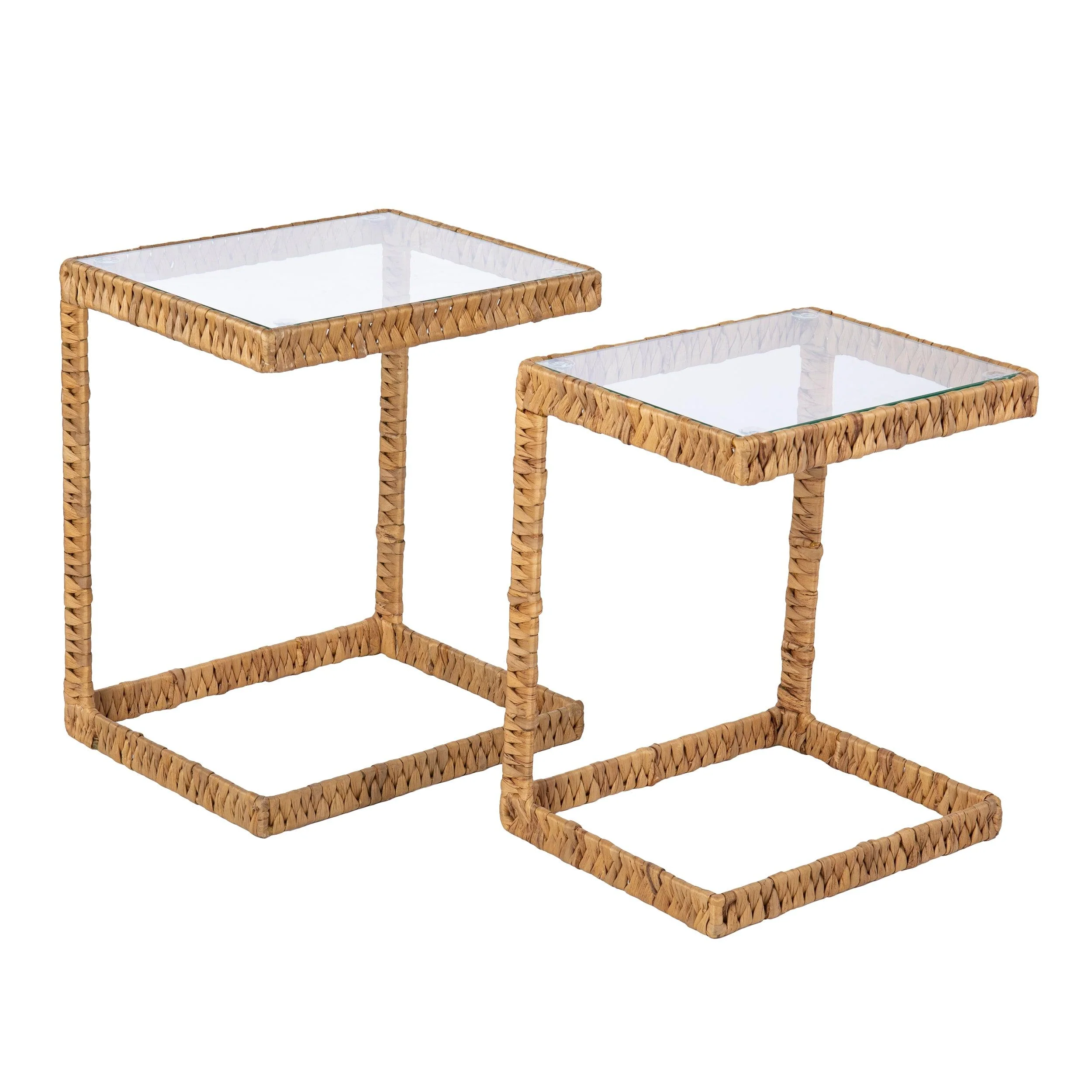 Ismaya Water Hyacinth C Tables – 2pc Set - Remutear