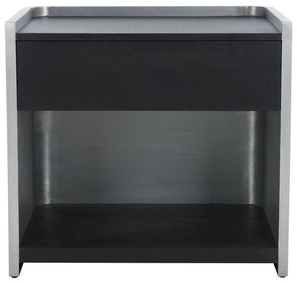 Ottawa Wood And Aluminum Nightstand - Remutear