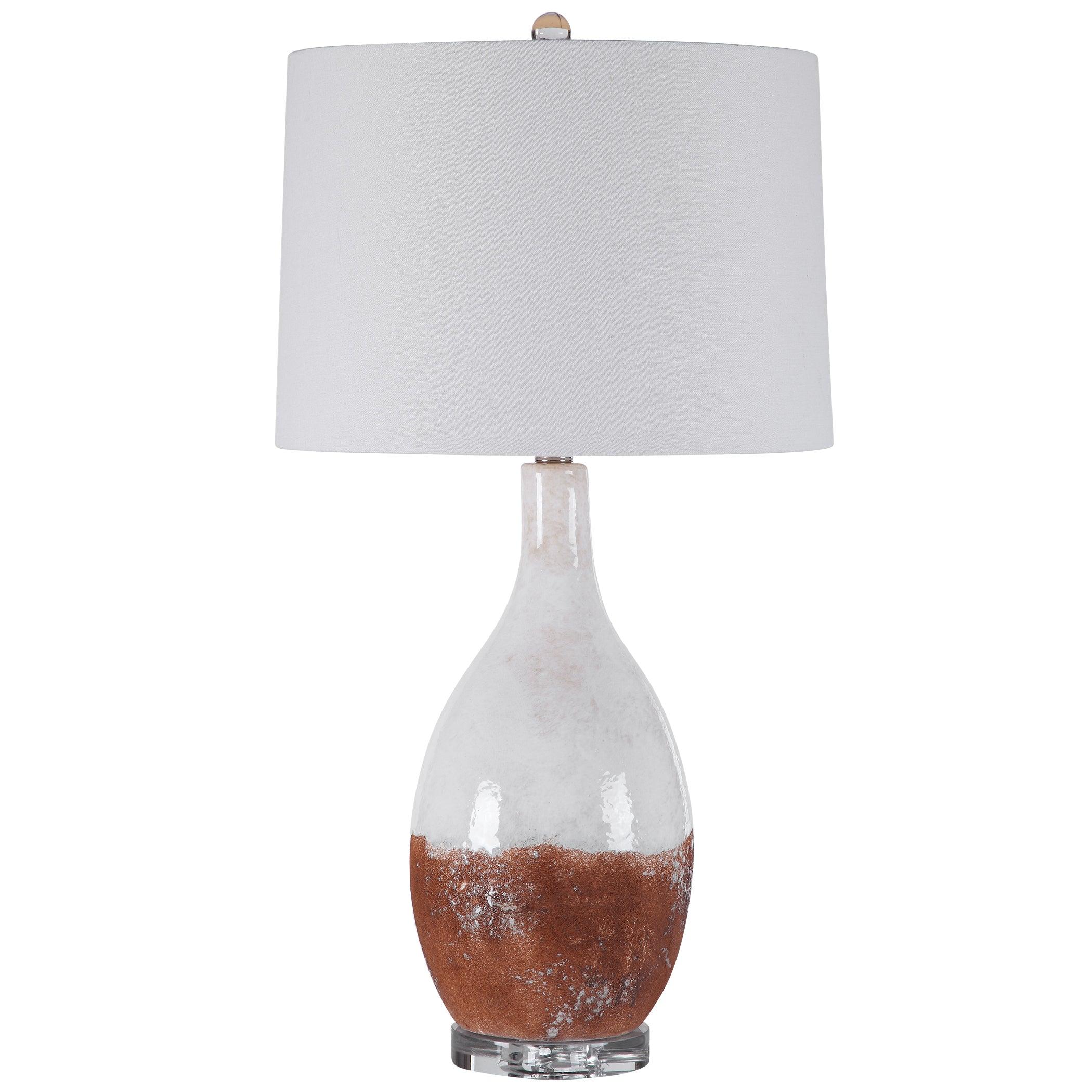 DURANGO RUST WHITE TABLE LAMP - Remutear