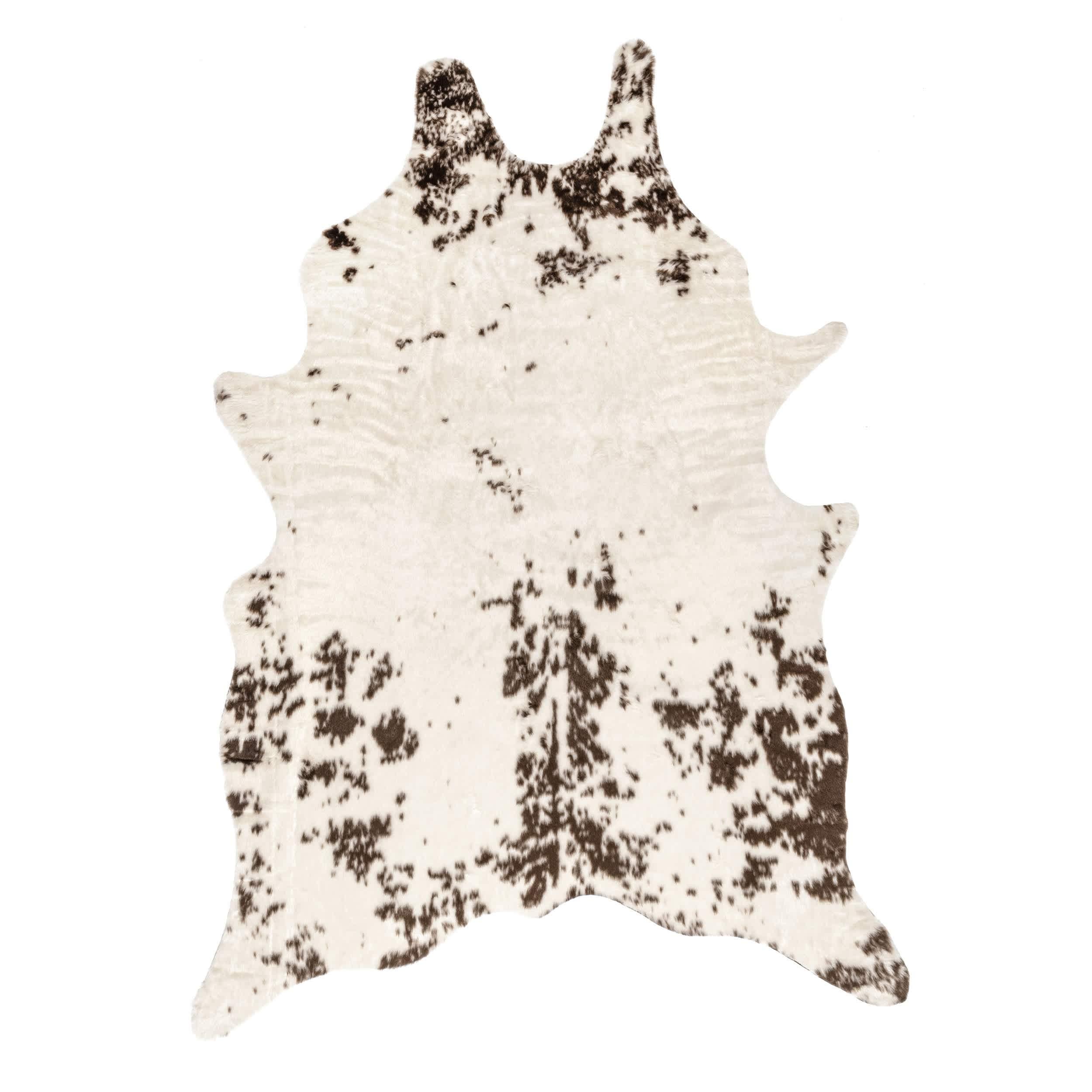 Faux Cowhide Washable Area Rug - Remutear