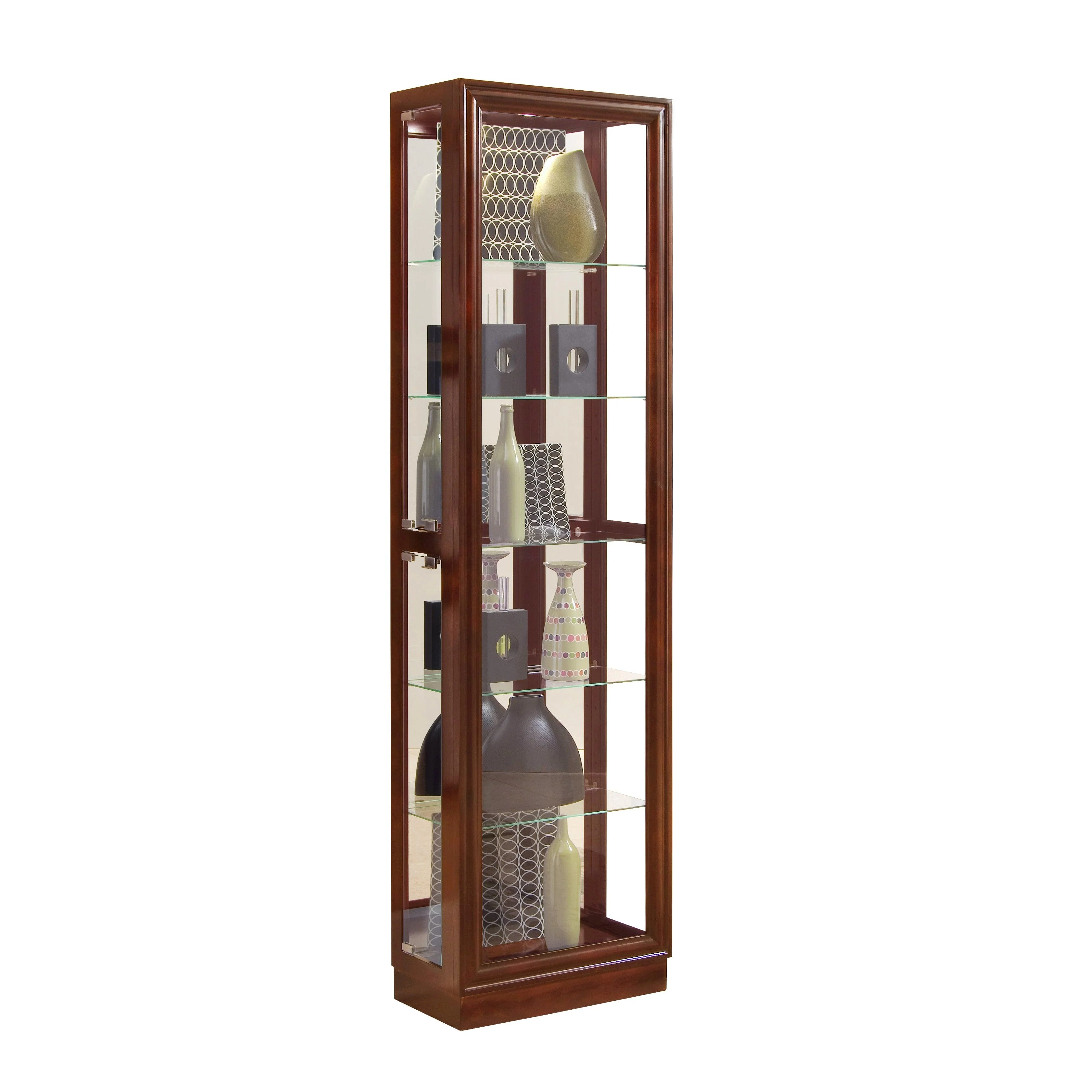 Tall Traditional 5 Shelf Curio Cabinet - Remutear