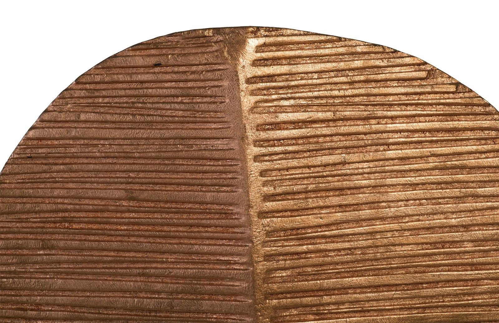 Carved Round Leaf on Metal Stand, LG - Remutear