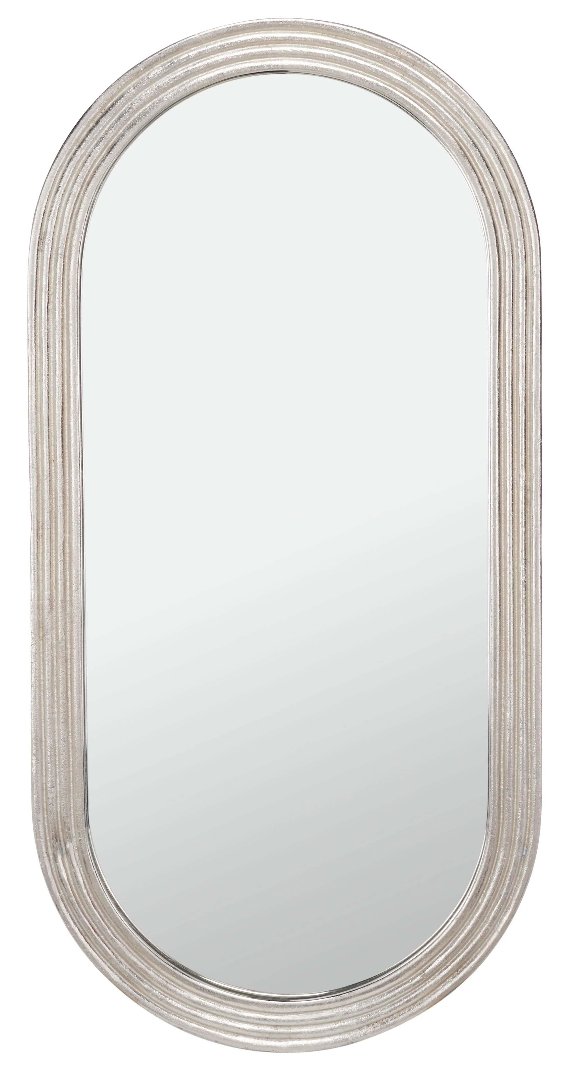 SHANIA OVAL SILVER MIRROR - Remutear