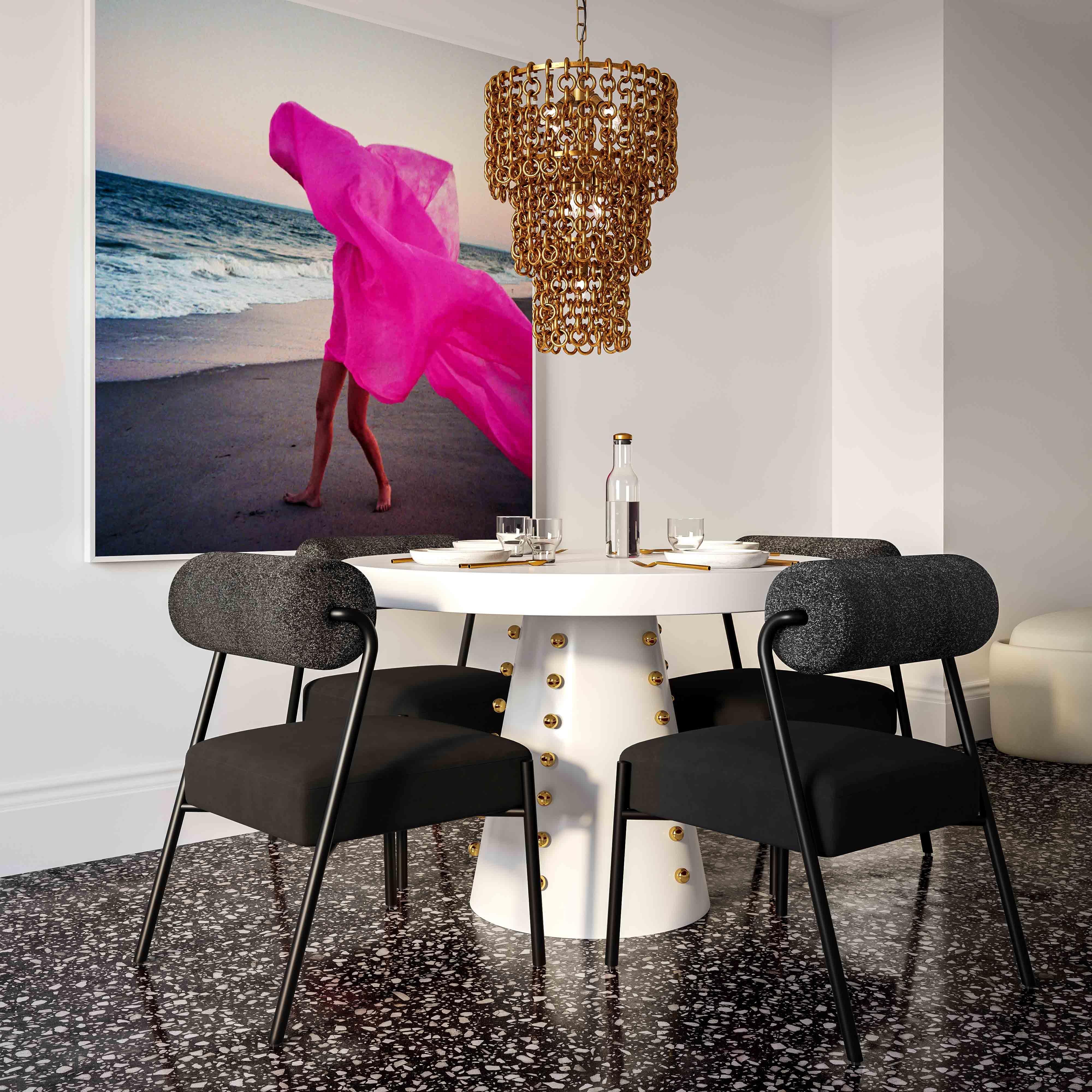 Jolene Black Velvet Dining Chair - Set of 2 - Remutear
