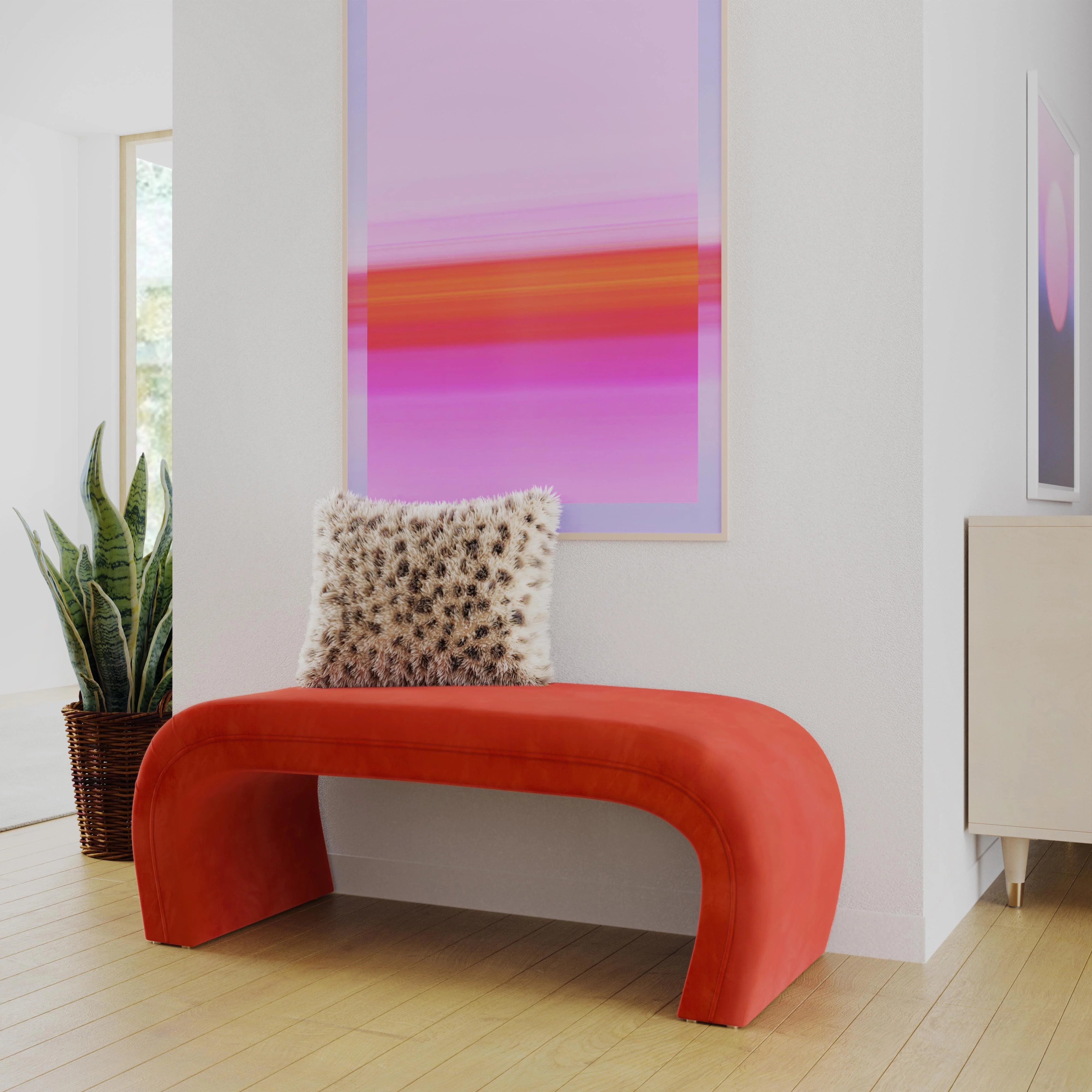 Kenya Red Rocks Velvet Bench - Remutear