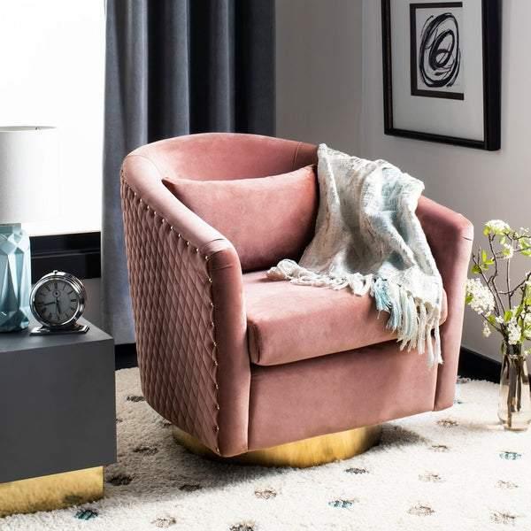 CLARA QUILTED SWIVEL TUB CHAIR - Remutear