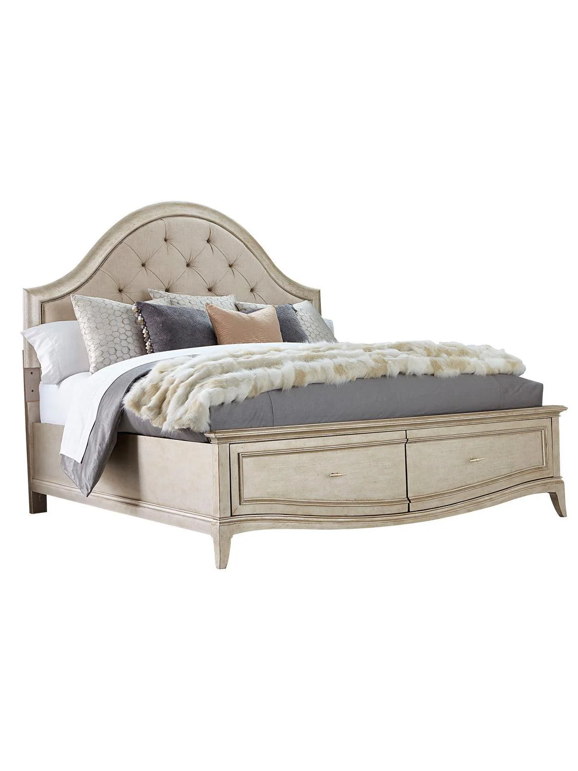 Starlite Upholstered Panel Bed with Storage - Remutear