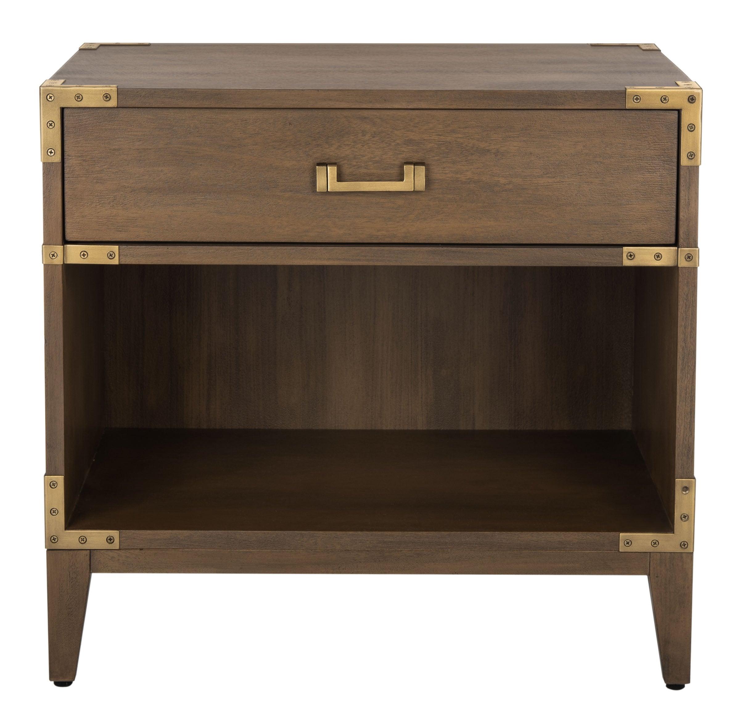 NISHA 1 DRAWER WOOD NIGHTSTAND - Remutear