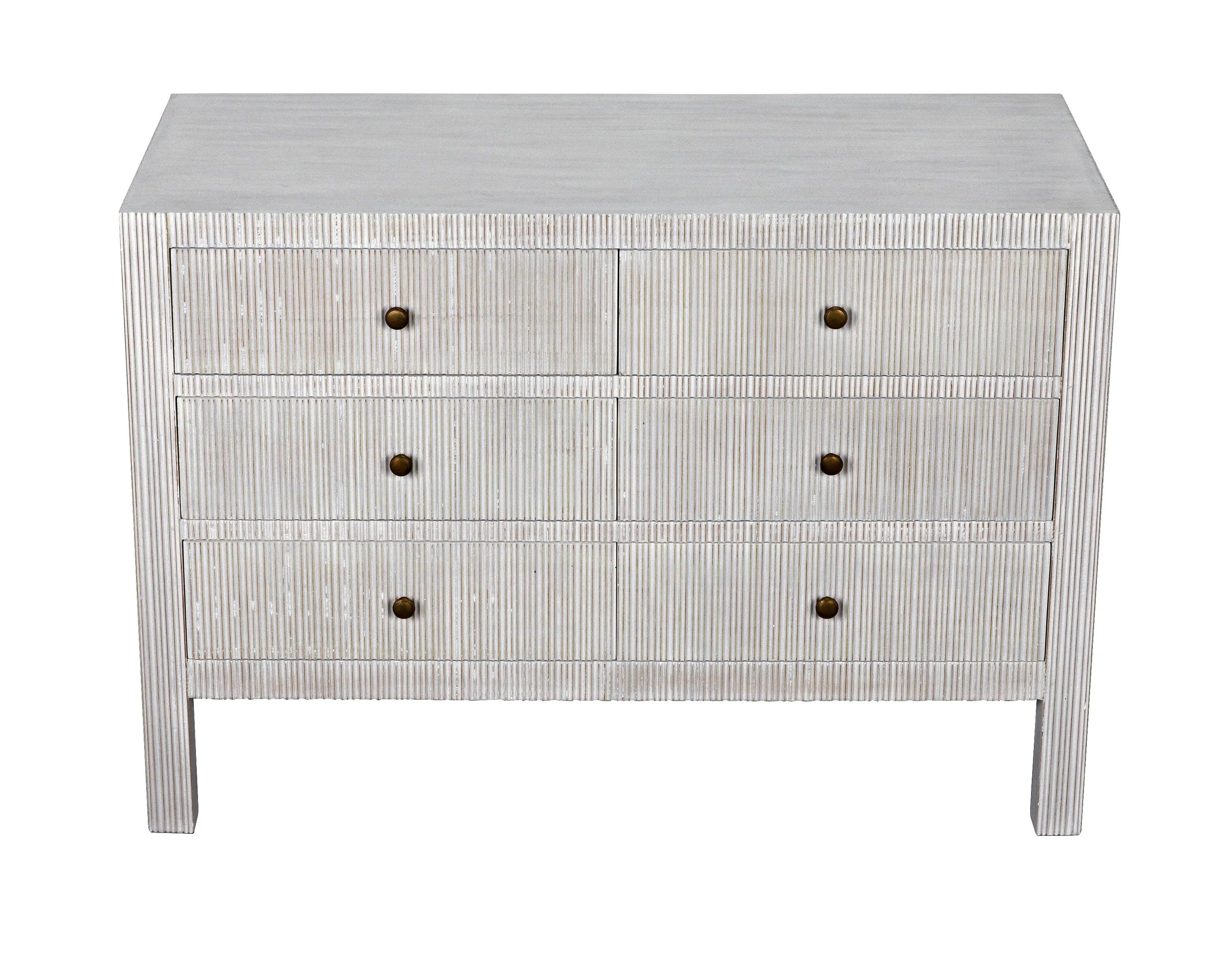 Conrad 6 Drawer Dresser, White Wash - Remutear