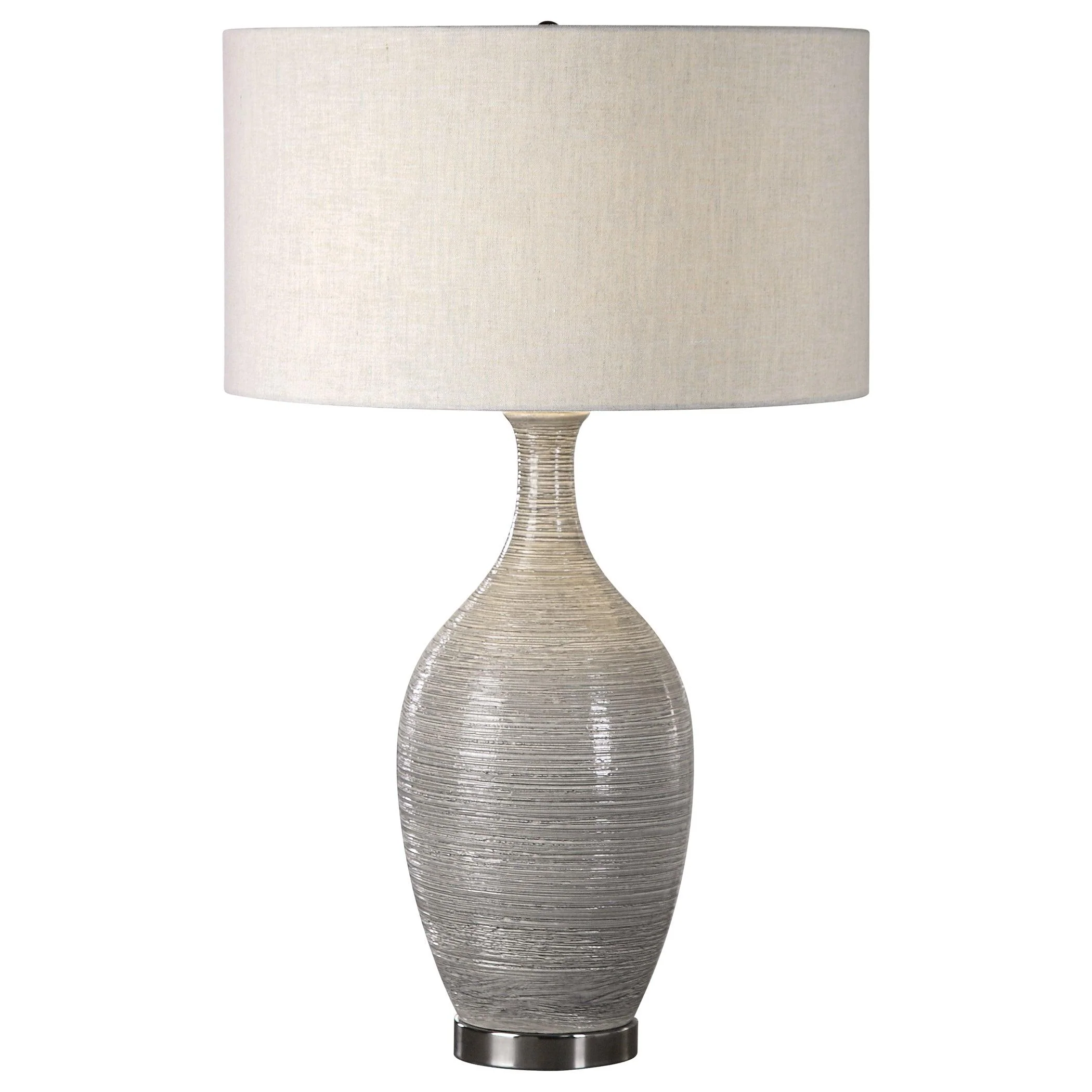 DINAH GRAY TEXTURED TABLE LAMP - Remutear