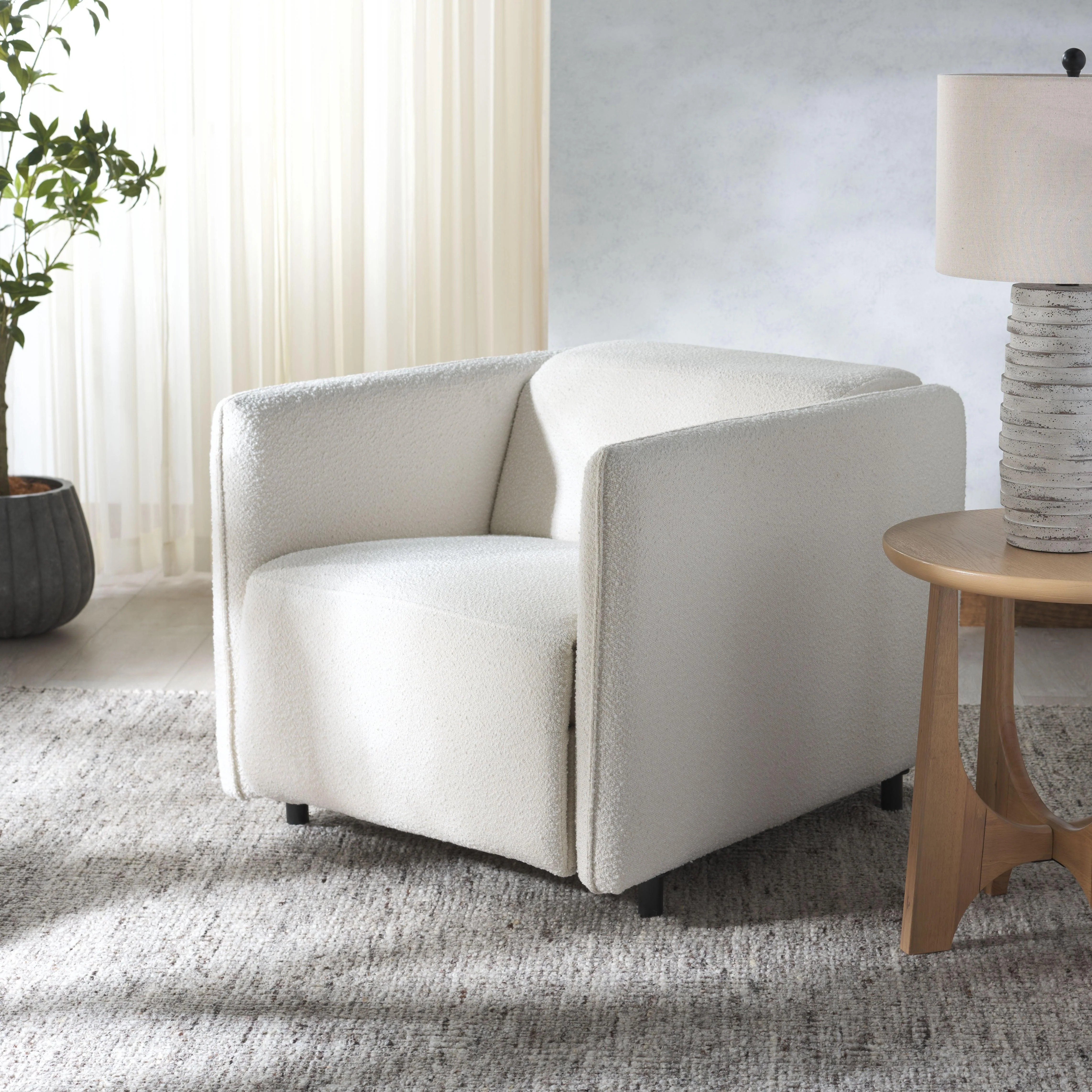 Macilena Boucle Recliner - Remutear
