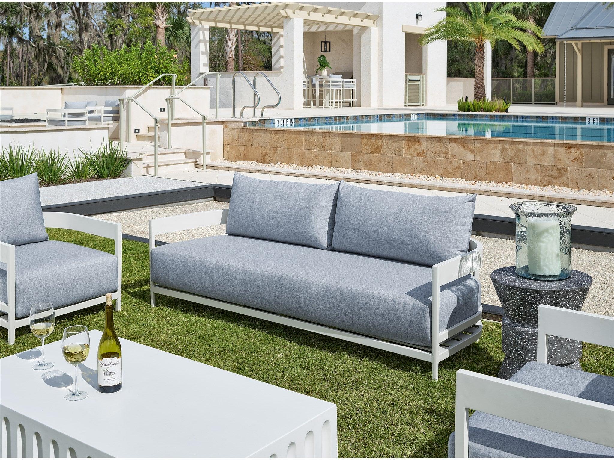 Outdoor South Beach Barrel Back Sofa - Remutear