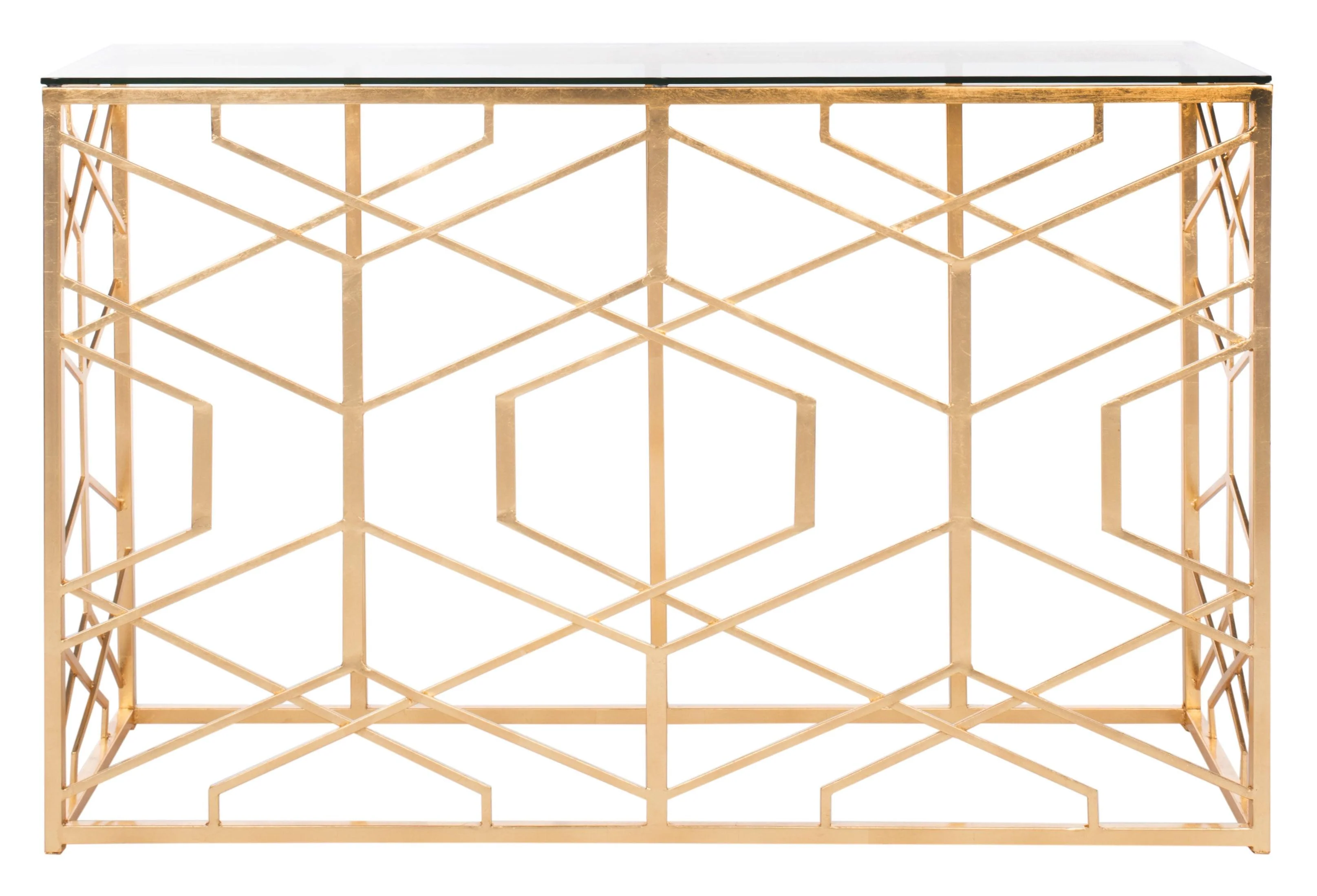 SEAN GOLD LEAF CONSOLE TABLE - Remutear